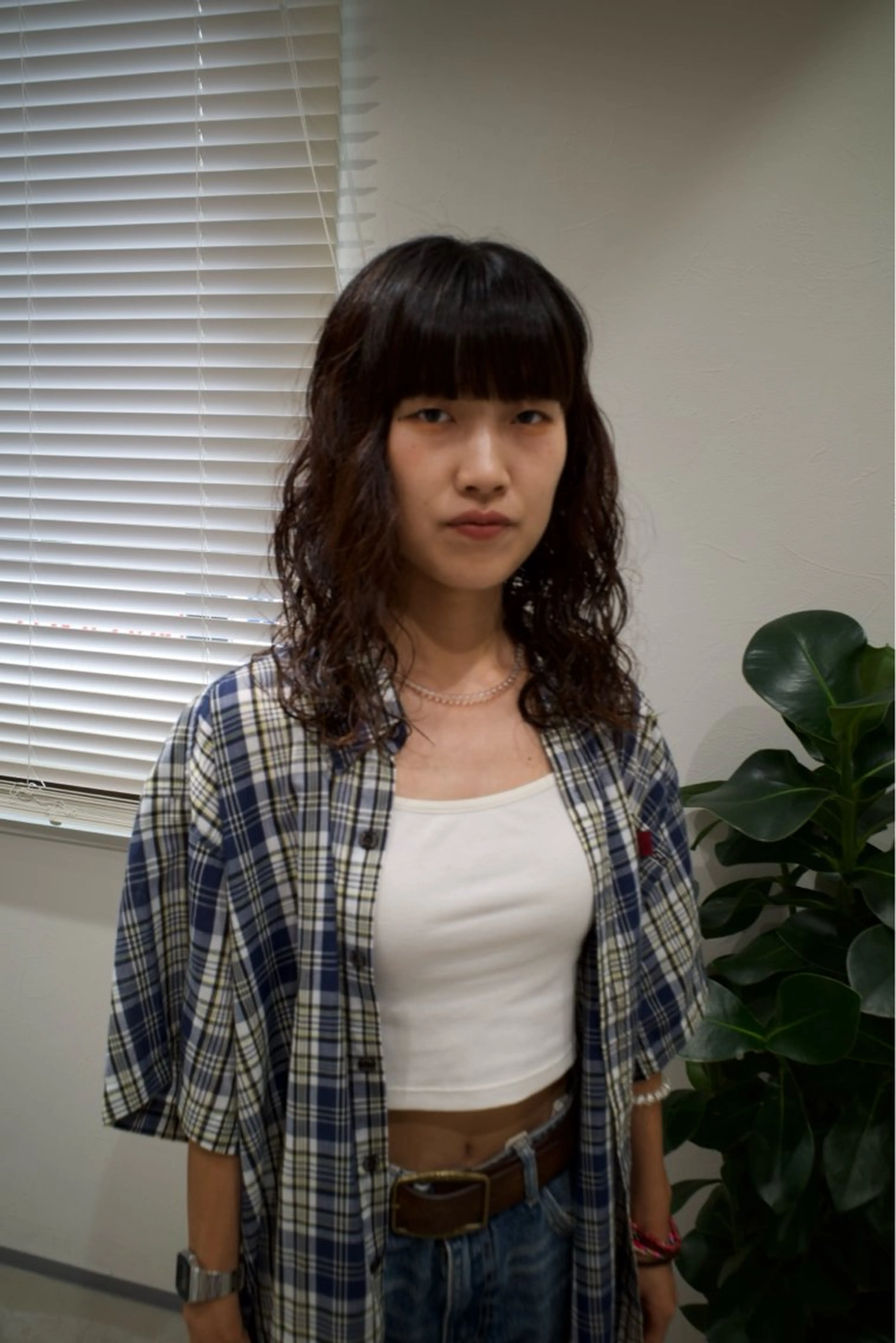 セミロング パーマ セミロングパーマ スパイラルパーマ パーマ レイヤー/ボブ /河内温太のヘアスタイル