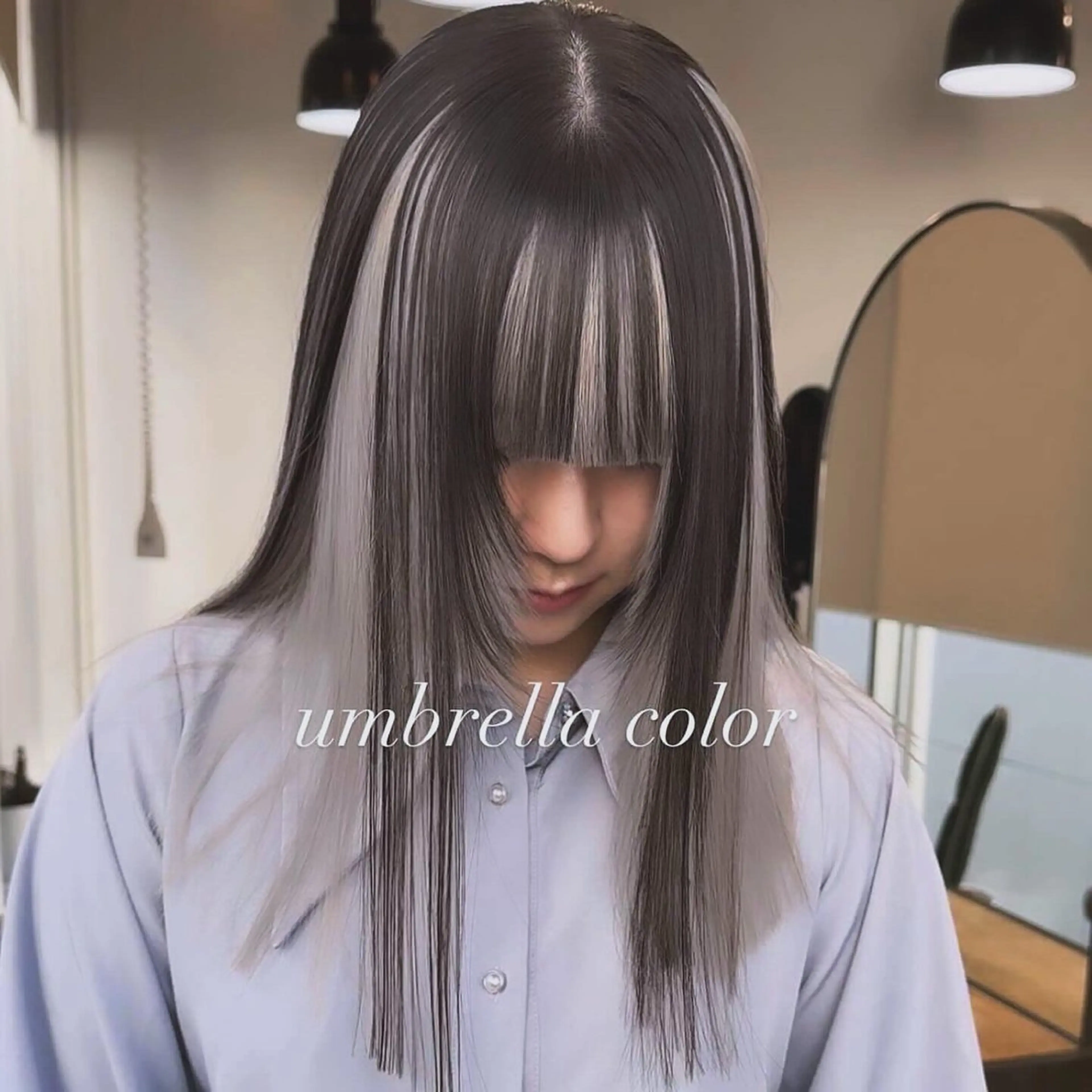 セミロング カラー カット ヘアカラー トリートメント ヘアセット 💜ハイトーン💛 マジカルかいちゃんのヘアスタイル