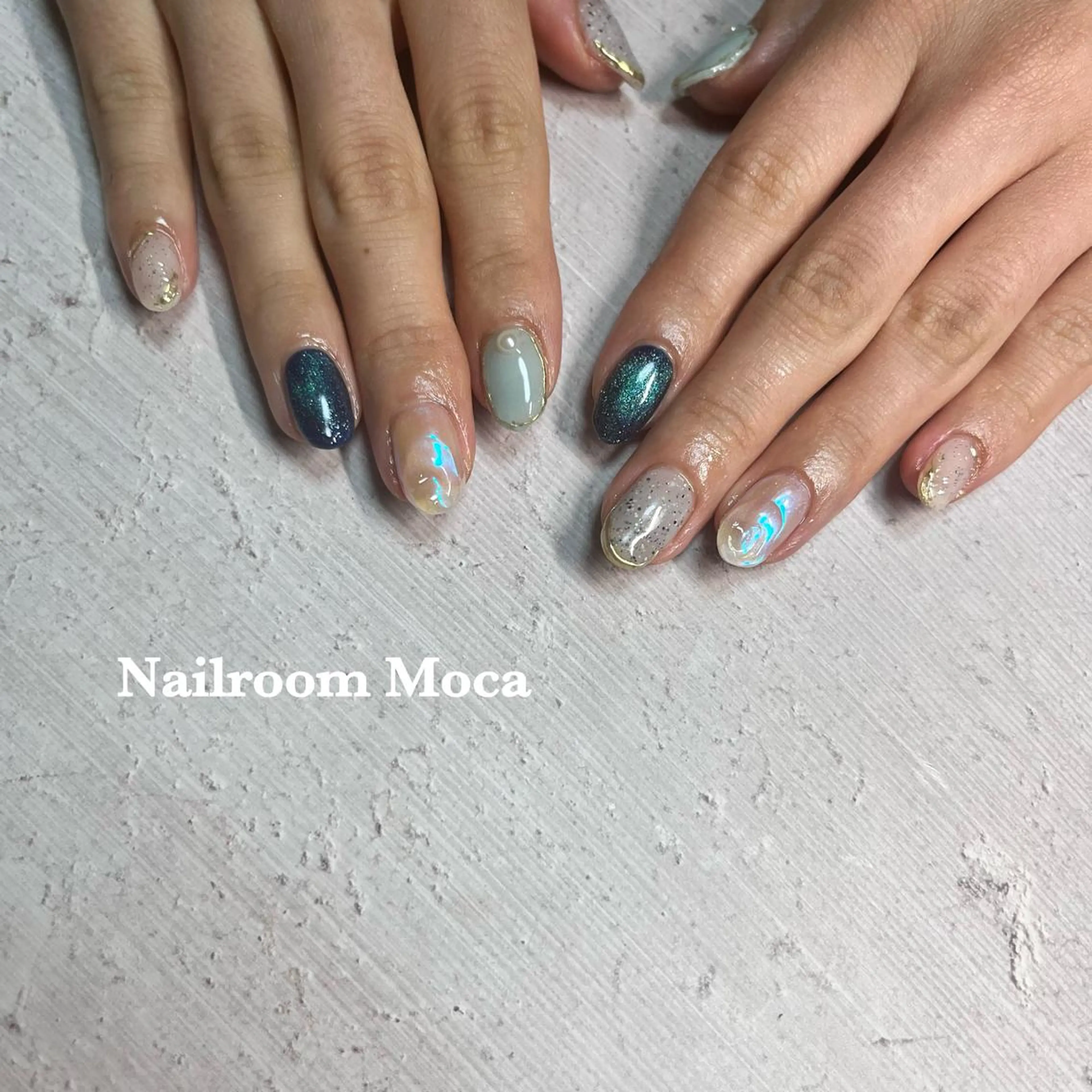ネイル 氷ネイル・うるうるネイル Nailroom Mocaのネイルデザイン