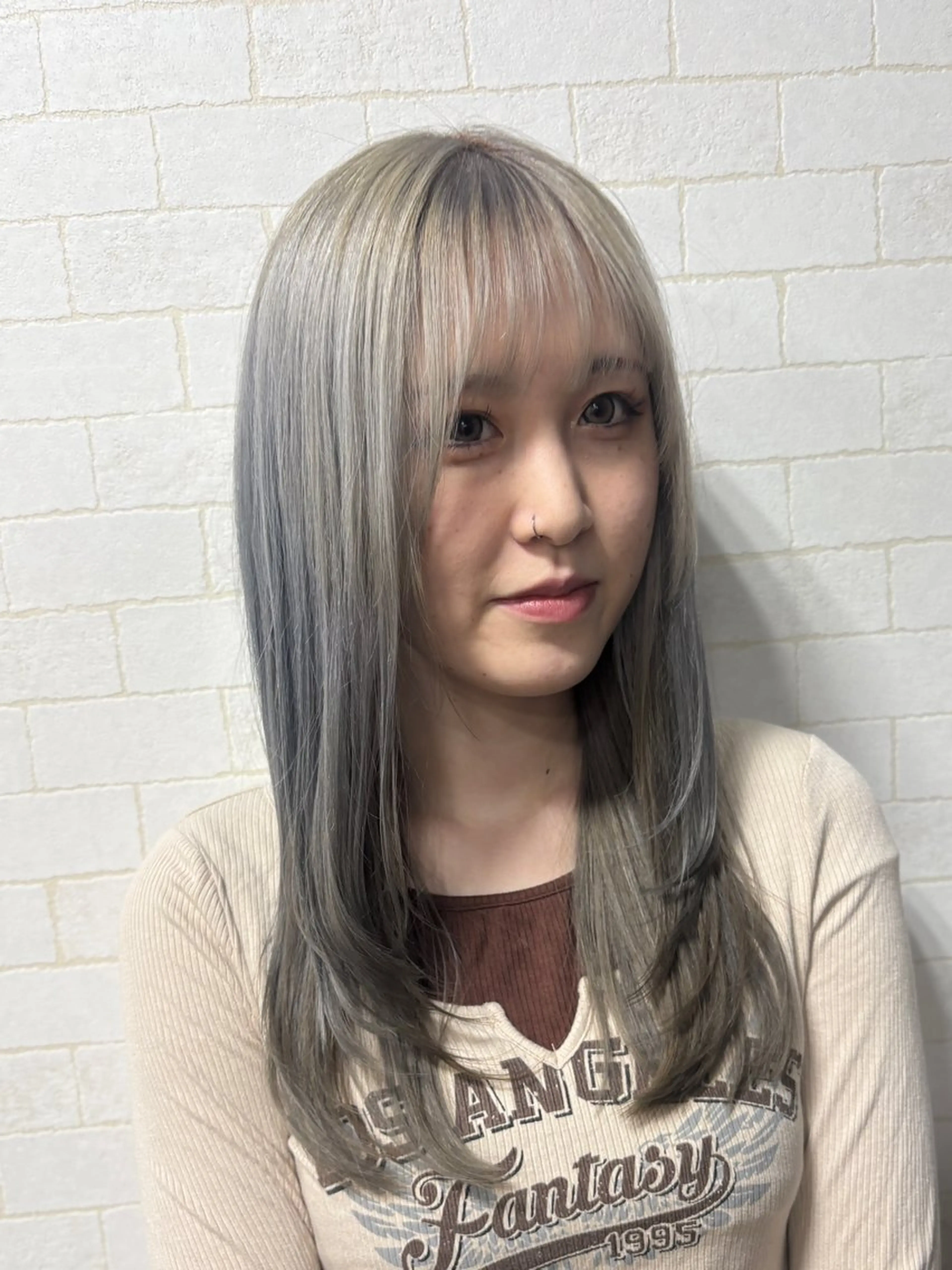 セミロング レイヤーカット カット ヘアカラー トリートメント 水元 聖流のヘアスタイル