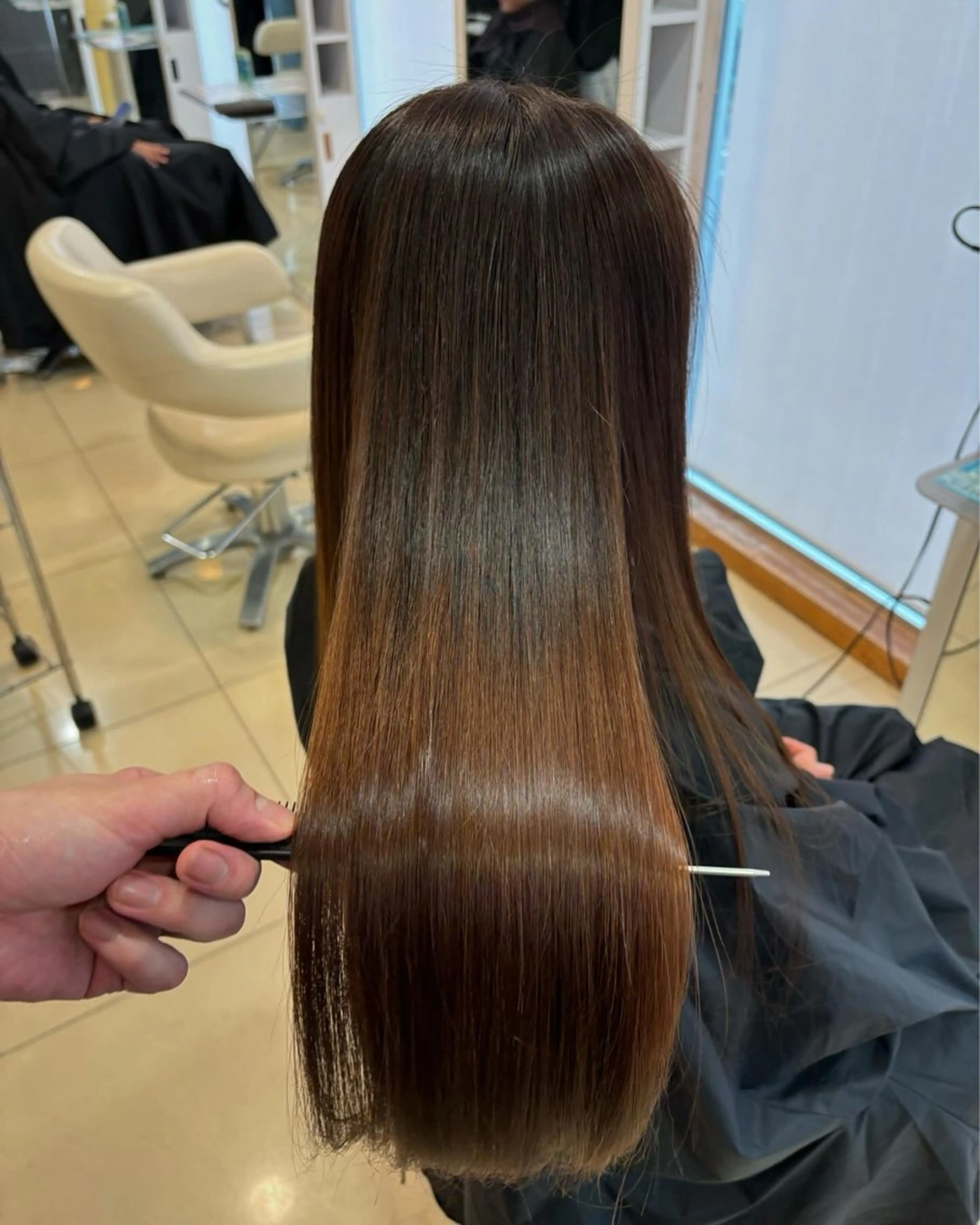 ロング 縮毛矯正 🎈カラーエステ 🎈通事  啓人のヘアスタイル