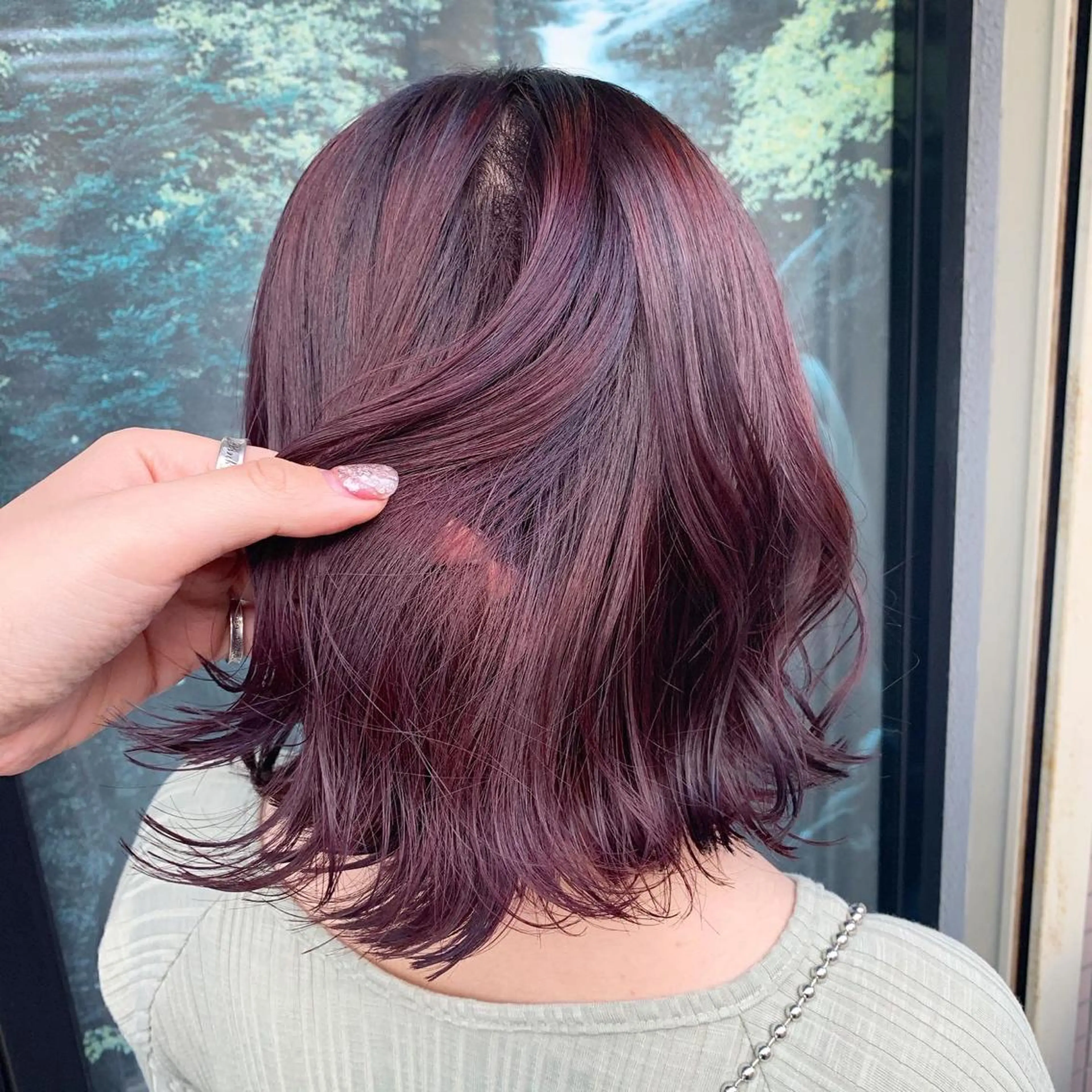 ミディアム カラー カット ヘアカラー トリートメント 枚方 tomee 🦋南部　しほ🦋のヘアスタイル