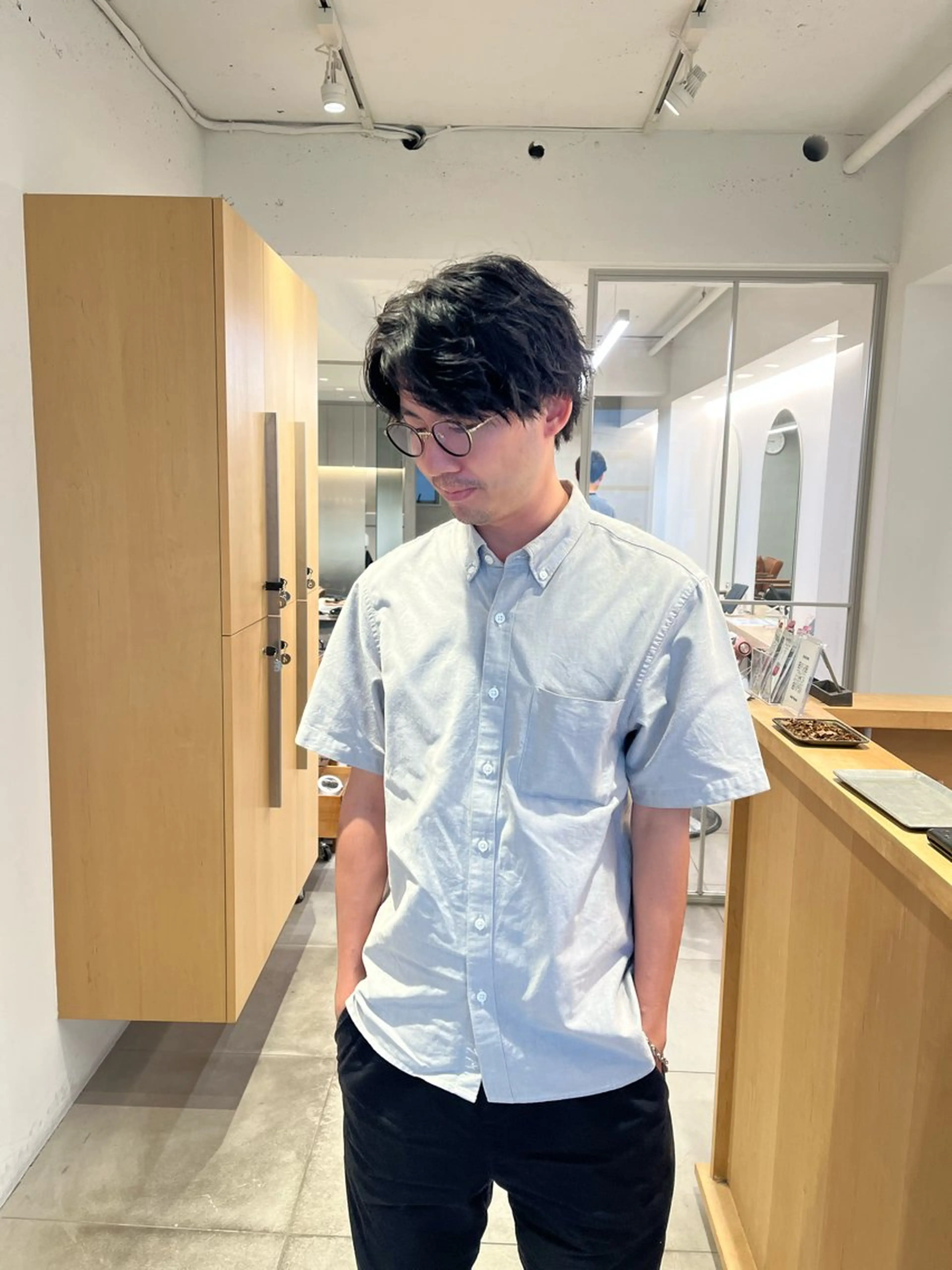 ショート パーマ メンズ カット パーマ Kasumi | くすみブラウン×渋谷のヘアスタイル