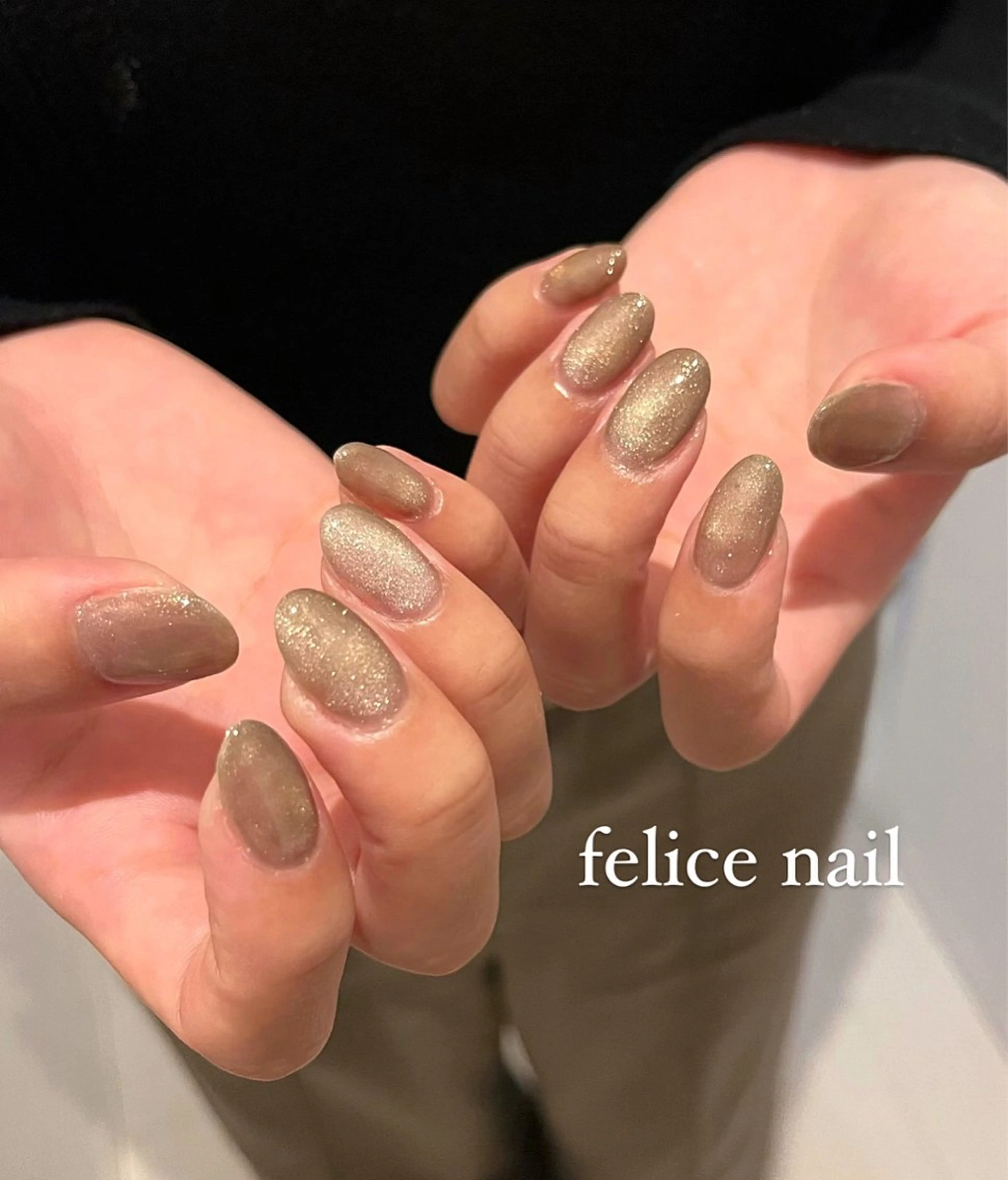 ネイル ゴールド マグネットネイル felice nailのネイルデザイン