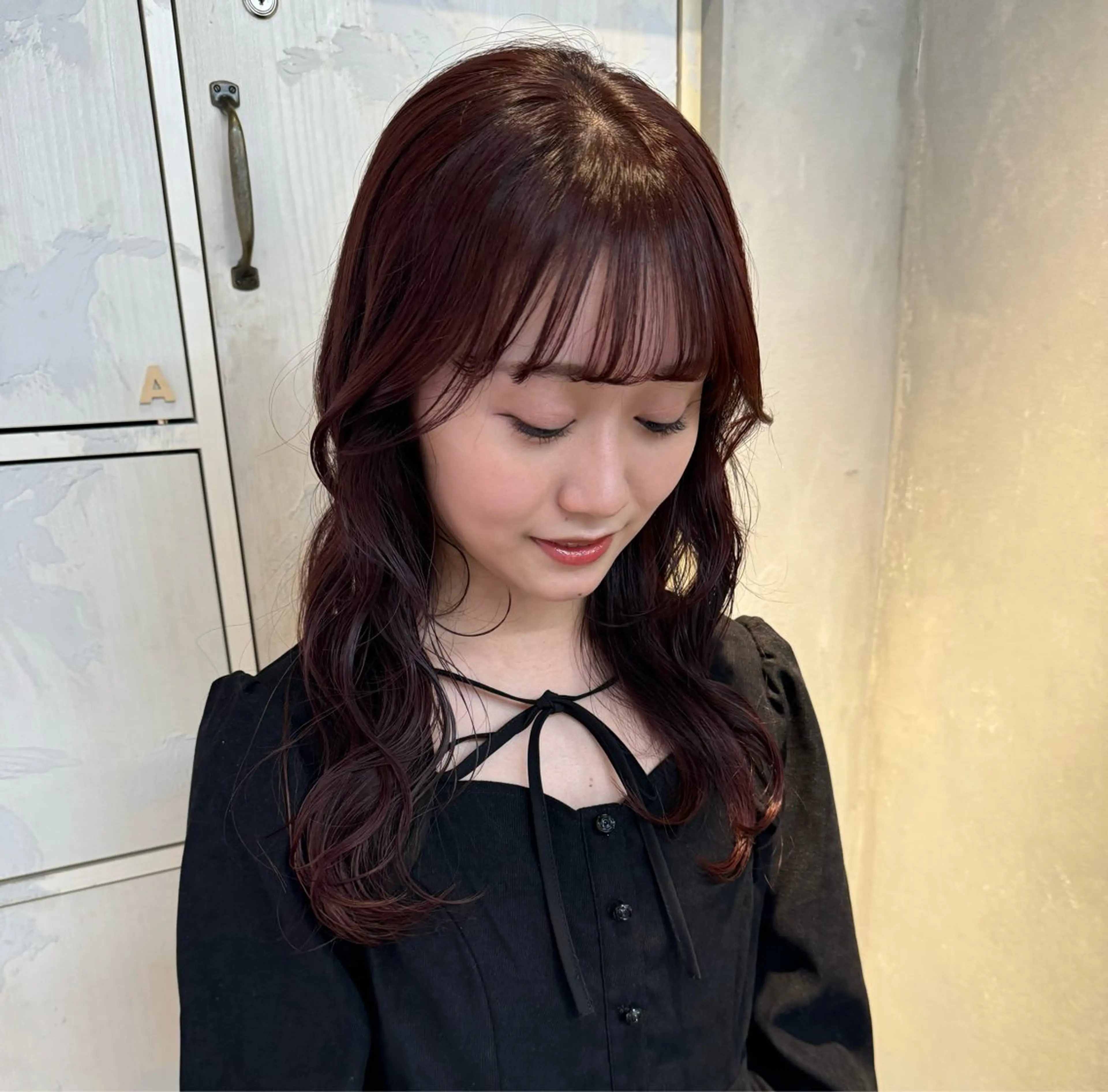 セミロング カラー ヘアカラー パーマ/髪質改善 暖色カラー🍇akoのヘアスタイル