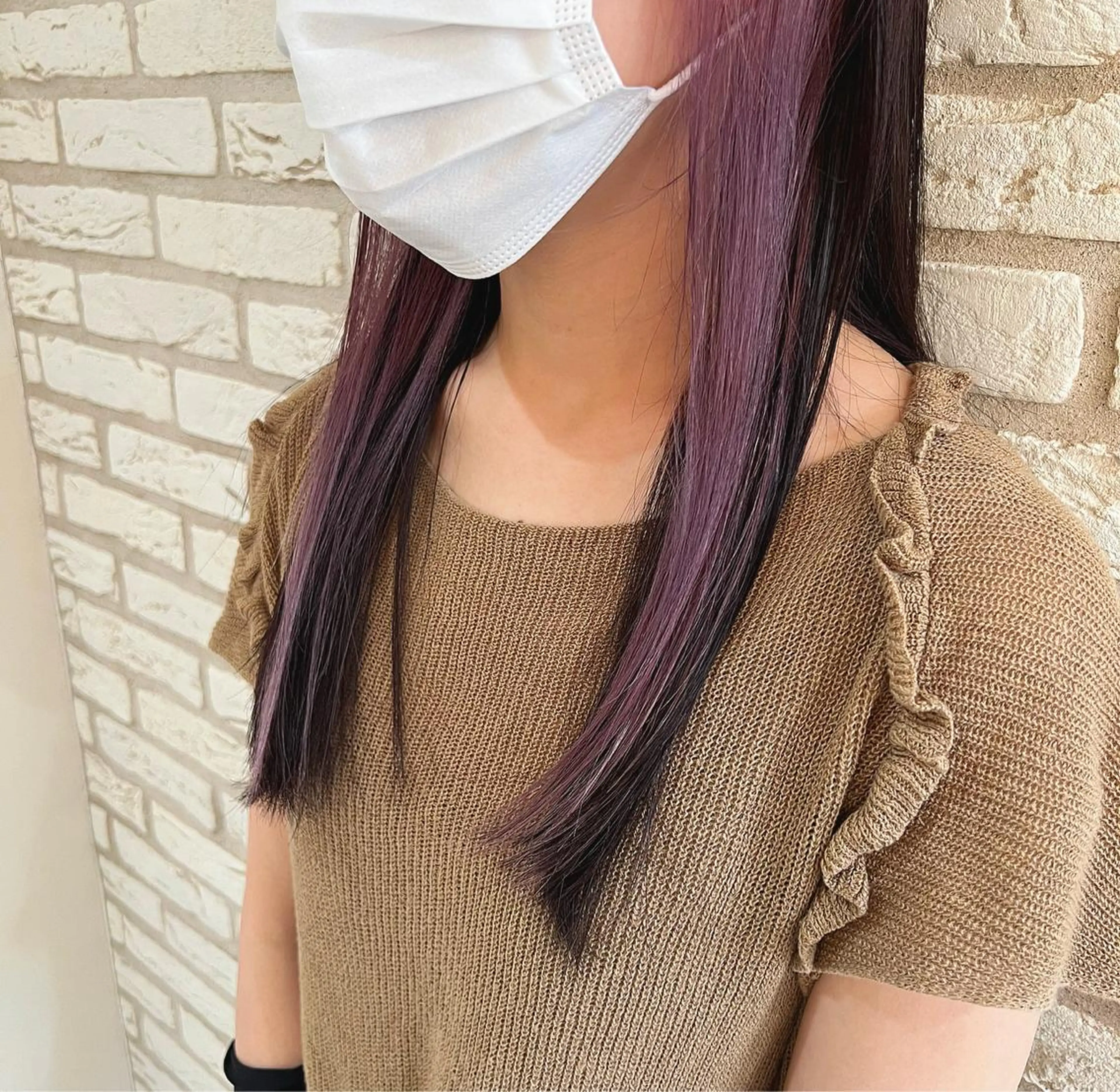 ロング カット ヘアカラー 切りっぱなしボブ 👩🏼ミニボブのヘアスタイル