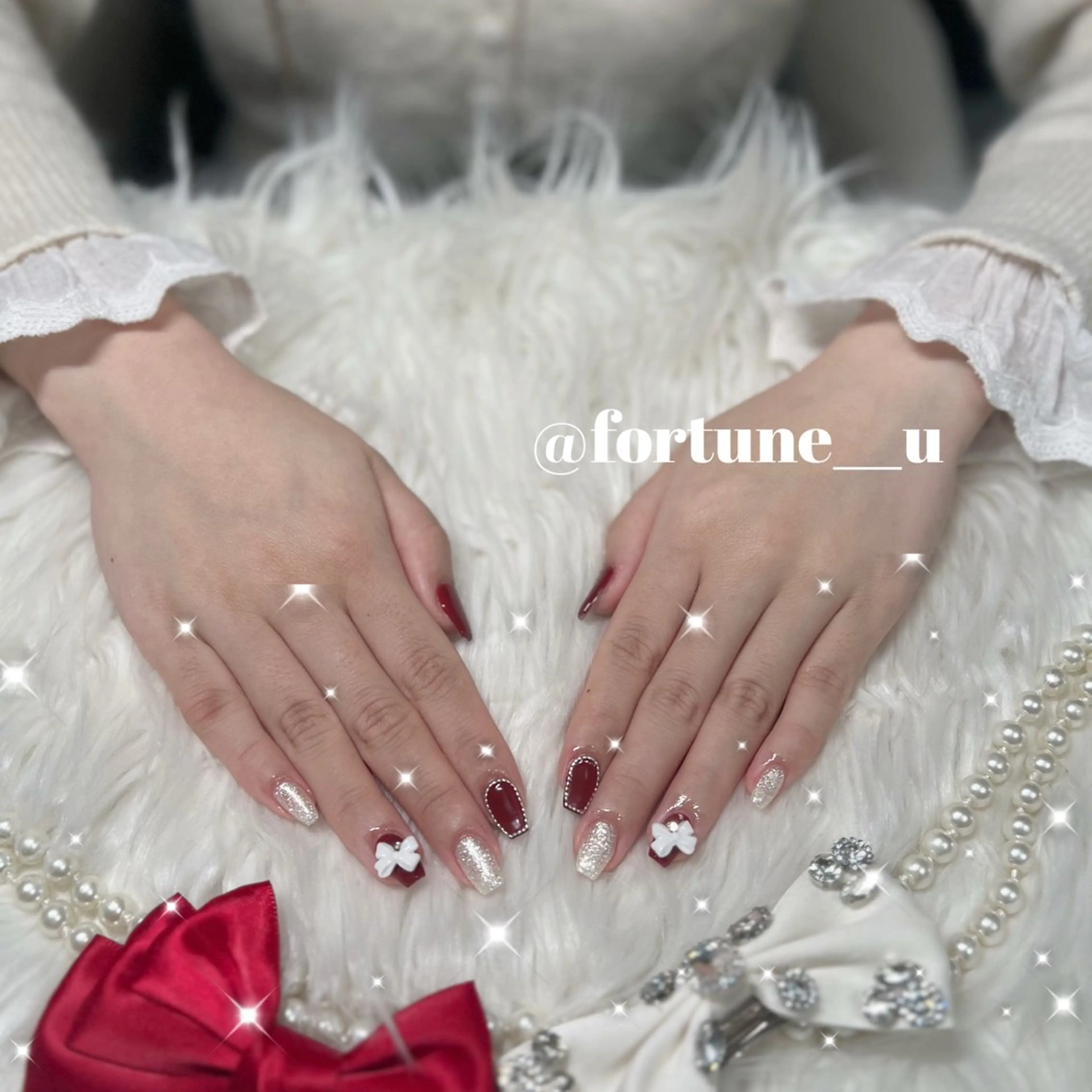 ネイル チークネイル ガーリー 韓国ネイル 水色 オフィスネイル ハンドネイル 12/12空✩⡱💜 Yuuna💜のネイルデザイン