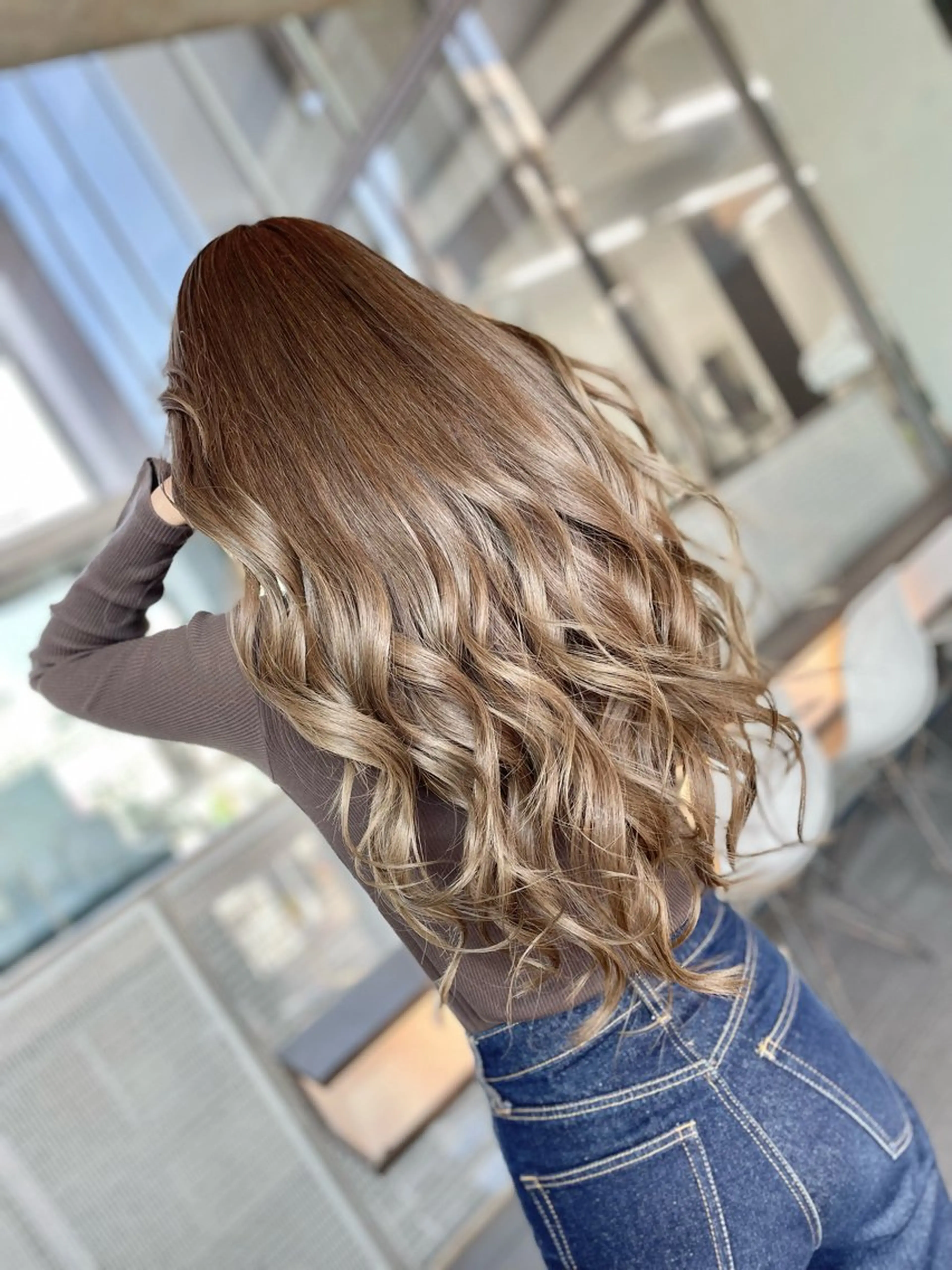 ロング カラー ブリーチ 透明感カラー デート ヘアカラー トリートメント ヘアセット BOOTH share saron所属・今井 勝也のヘアスタイル