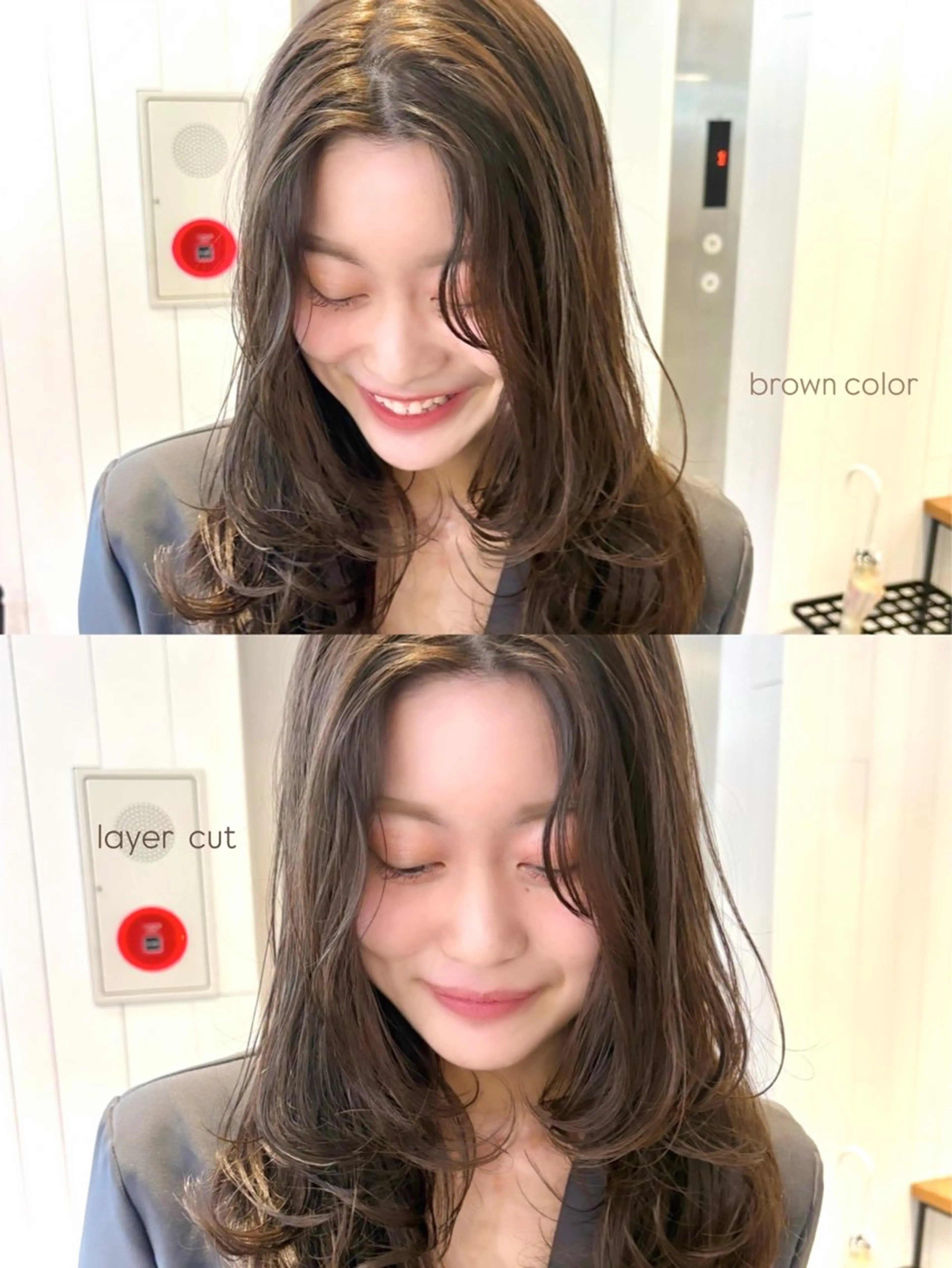 セミロング カラー 松本 美海のヘアスタイル