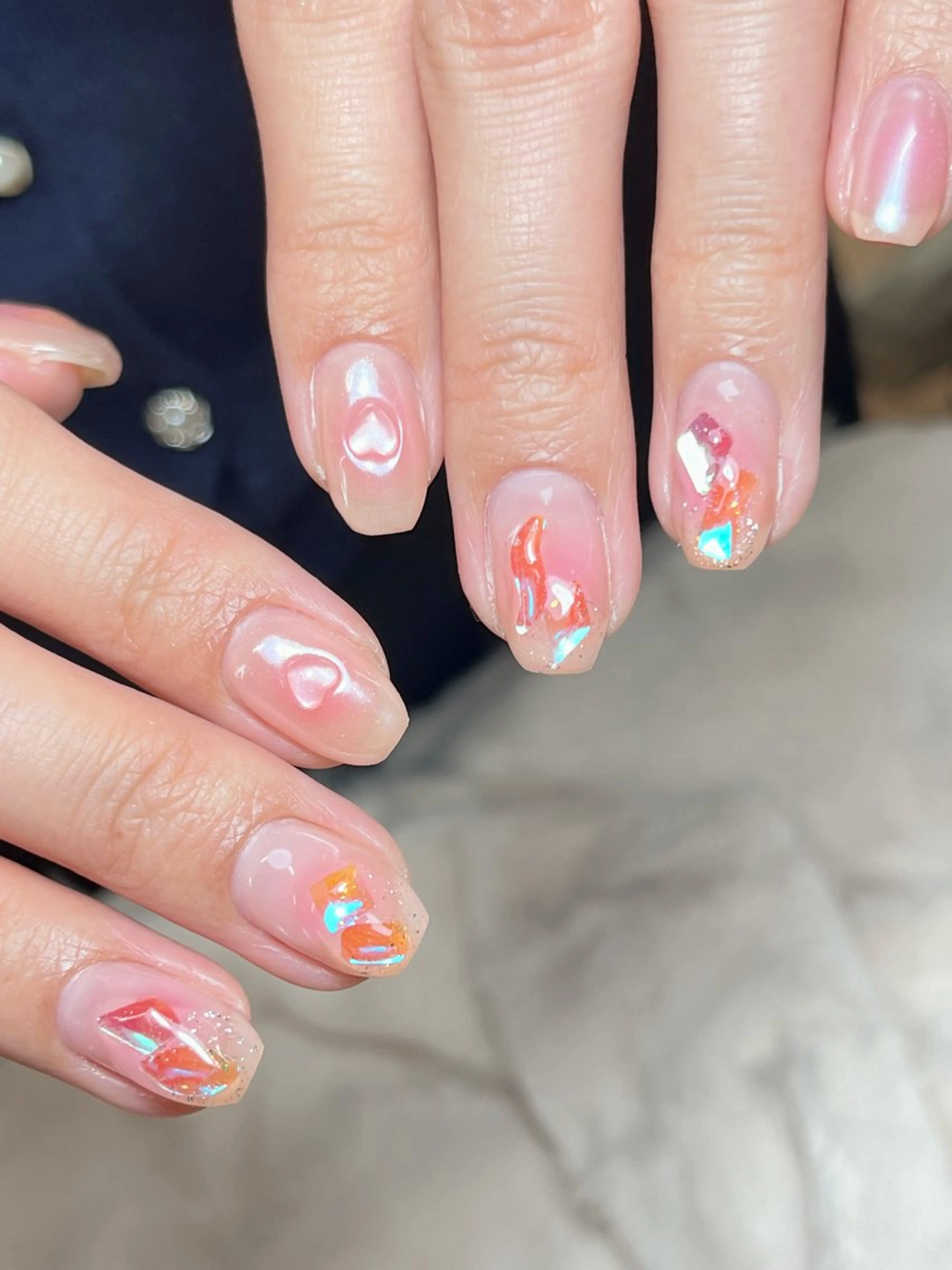 ネイル candy nail 韓国風ワンホンネイルのネイルデザイン