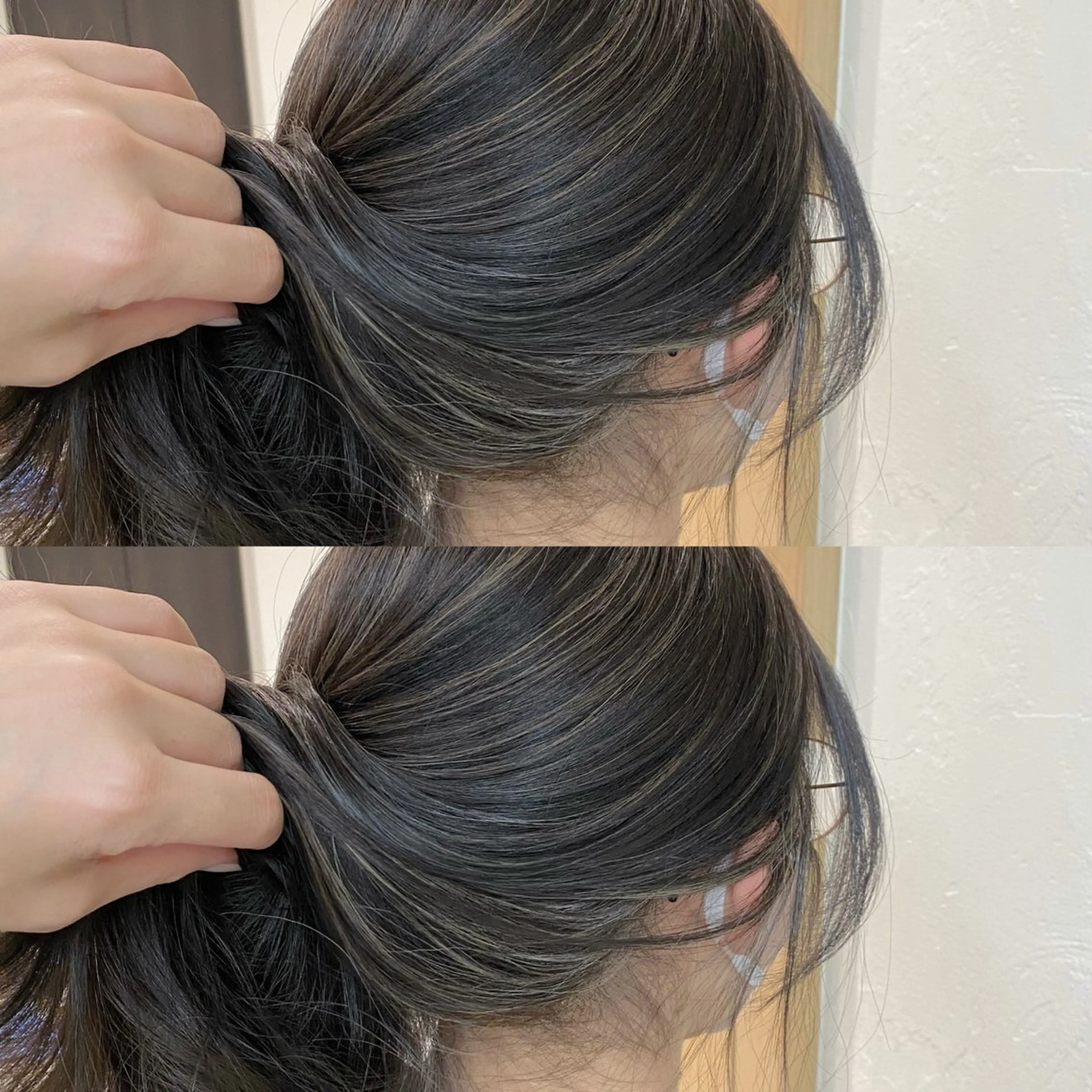 ロング ハイライト ヘアカラー トリートメント 銀座/前髪顔まわり/ 透明感カラー/danのヘアスタイル