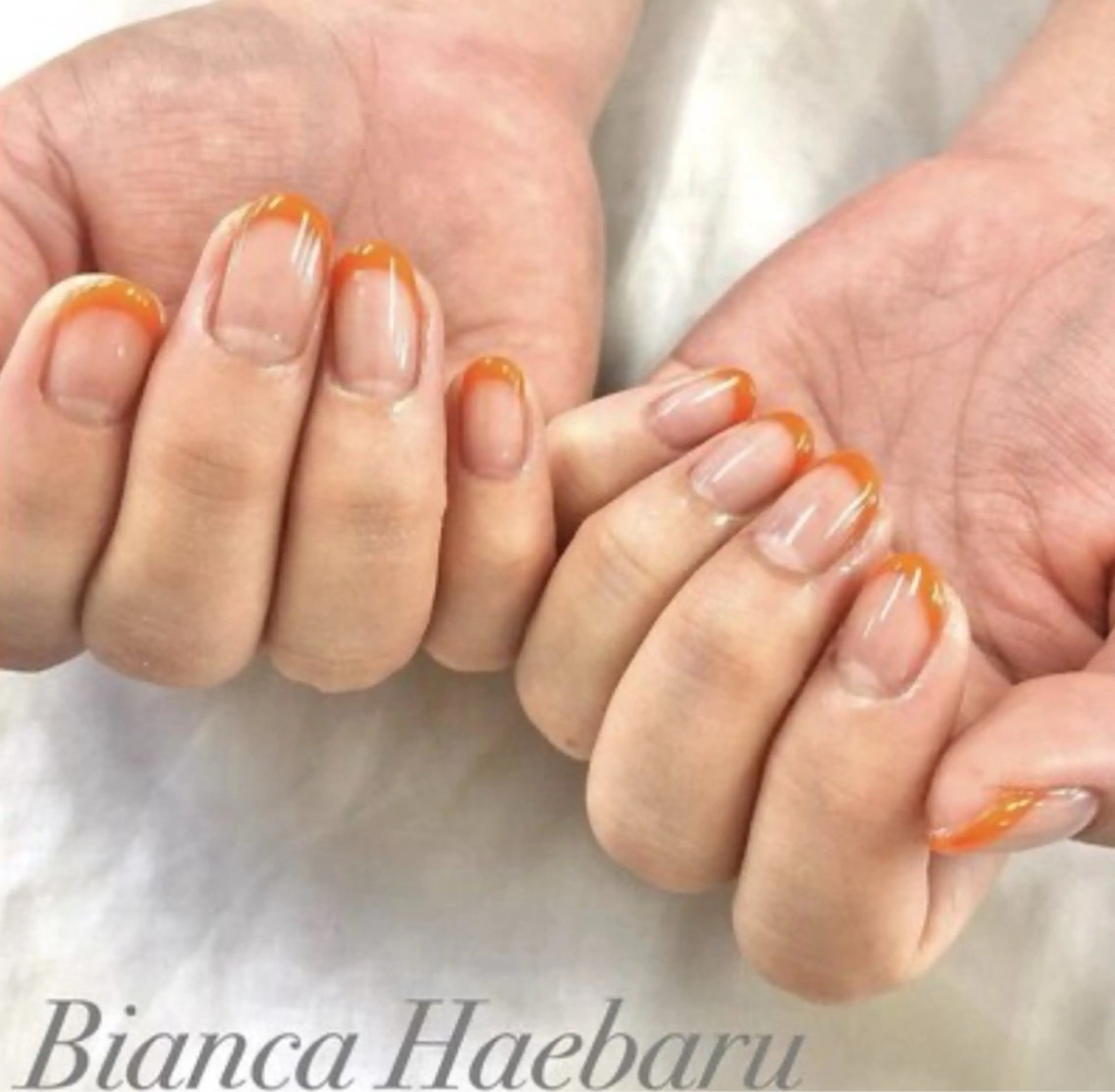 【🎈5,6月限定🎈】🧡オフ無し フレンチネイル💅🏻の写真