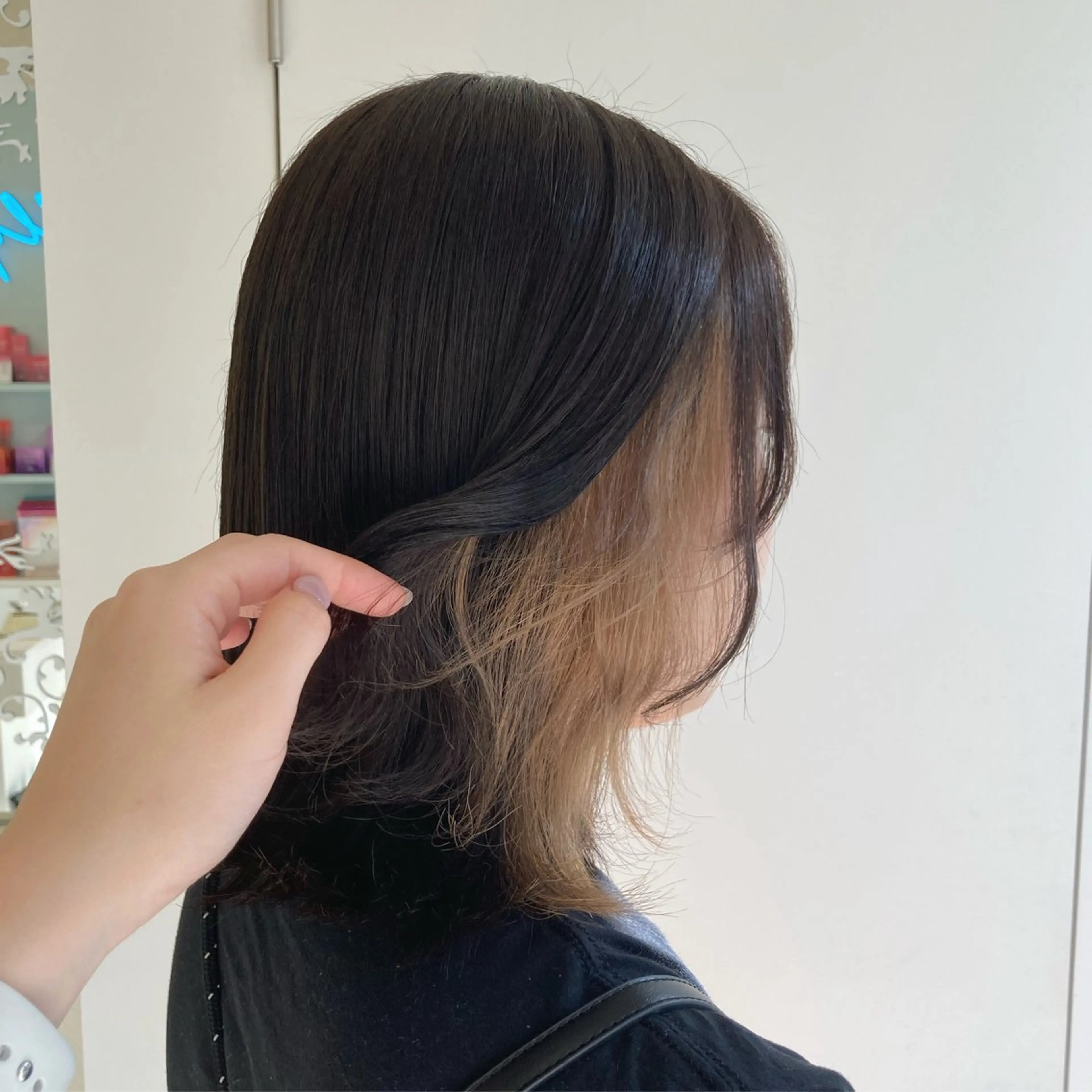 ミディアム カラー ショコラグレージュ グレージュ ParveMix￤ 出石 菜々🥂のヘアスタイル