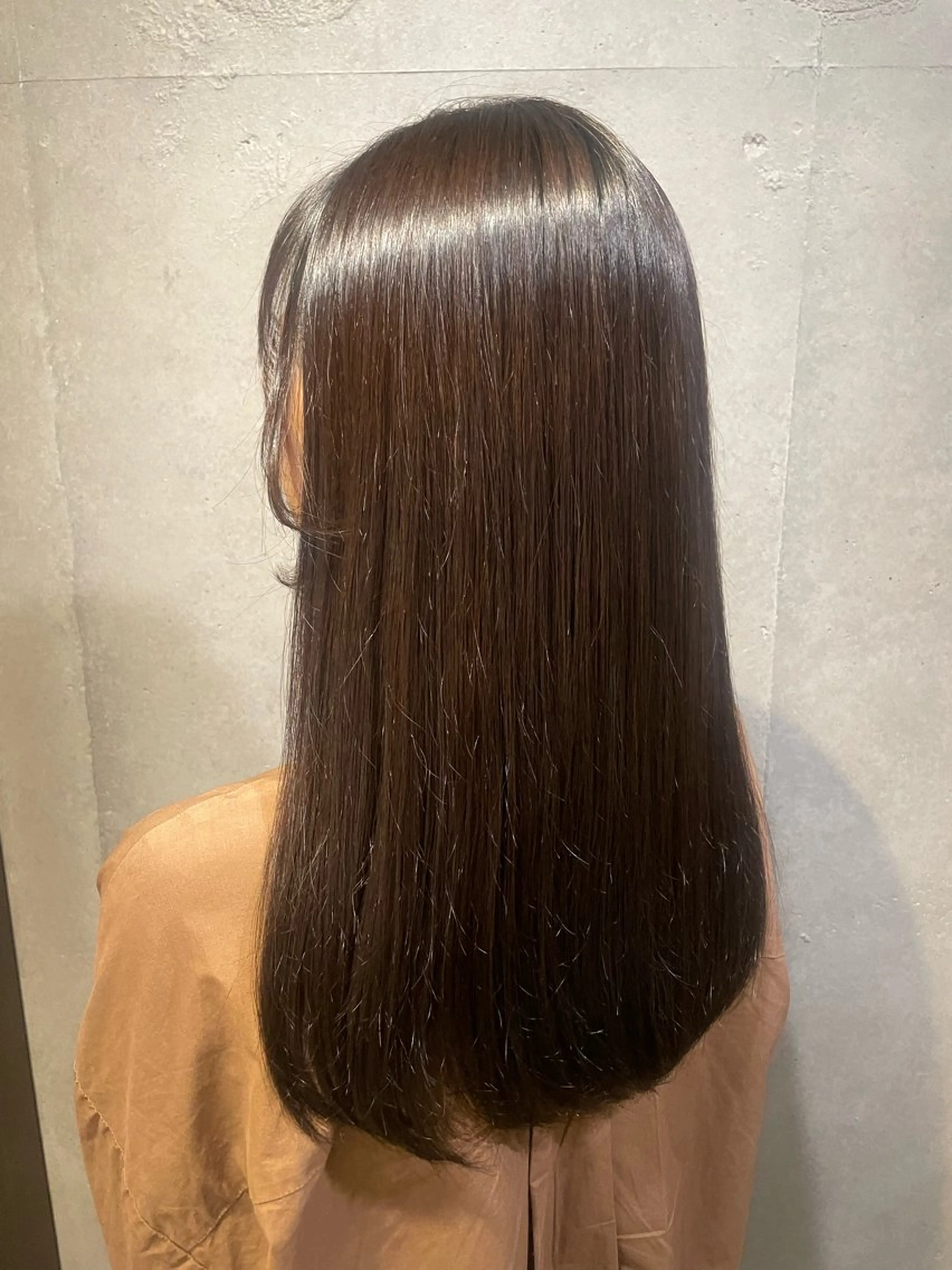 ロング パーマ 縮毛矯正 縮毛矯正 🍑おおしまくるみ 🍑暖色colorのヘアスタイル
