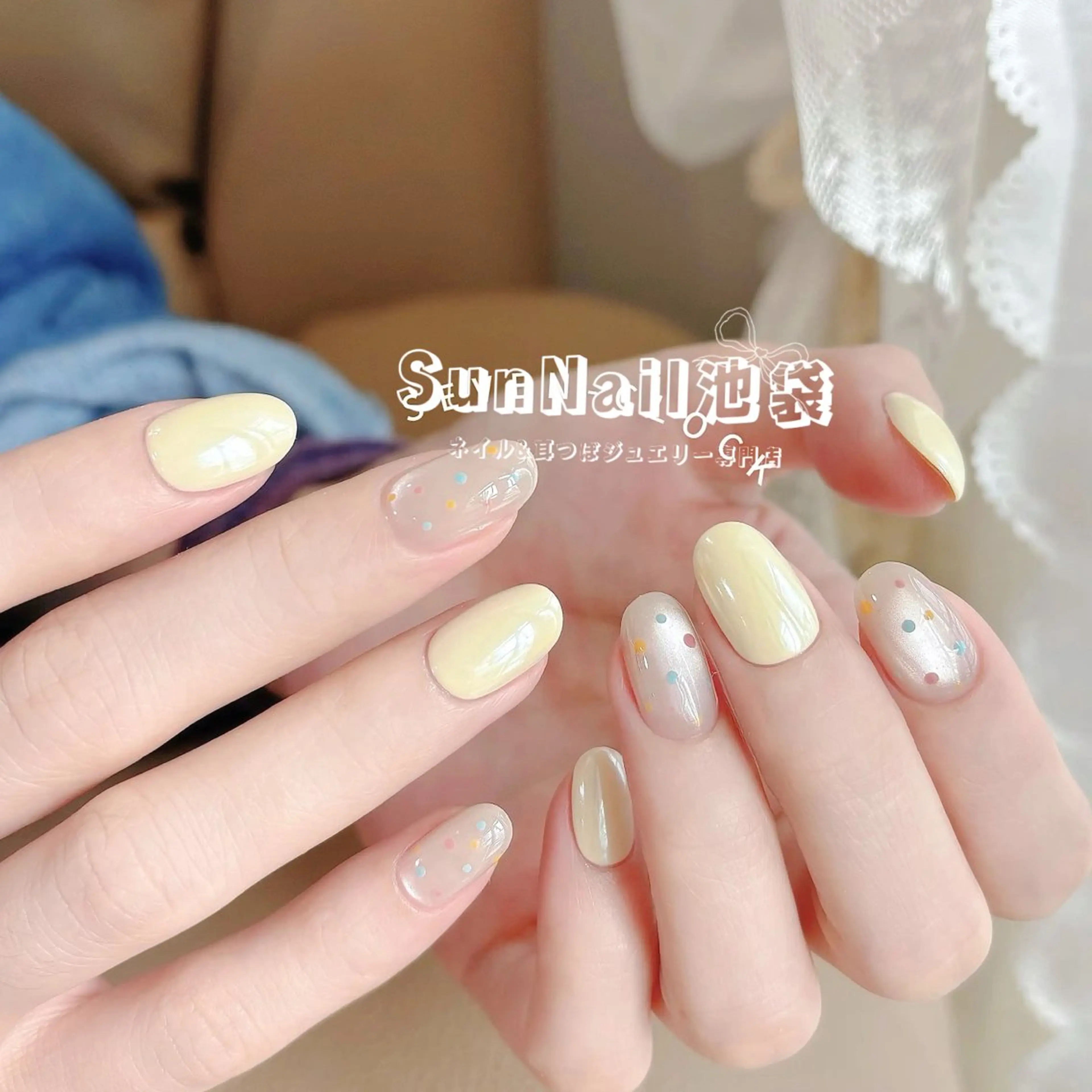 ネイル チークネイル 長さ出し フラワーネイル フレンチネイル ガーリー ハンドネイル ハンドケア Sun Nail 池袋のエステ・リラクイメージ