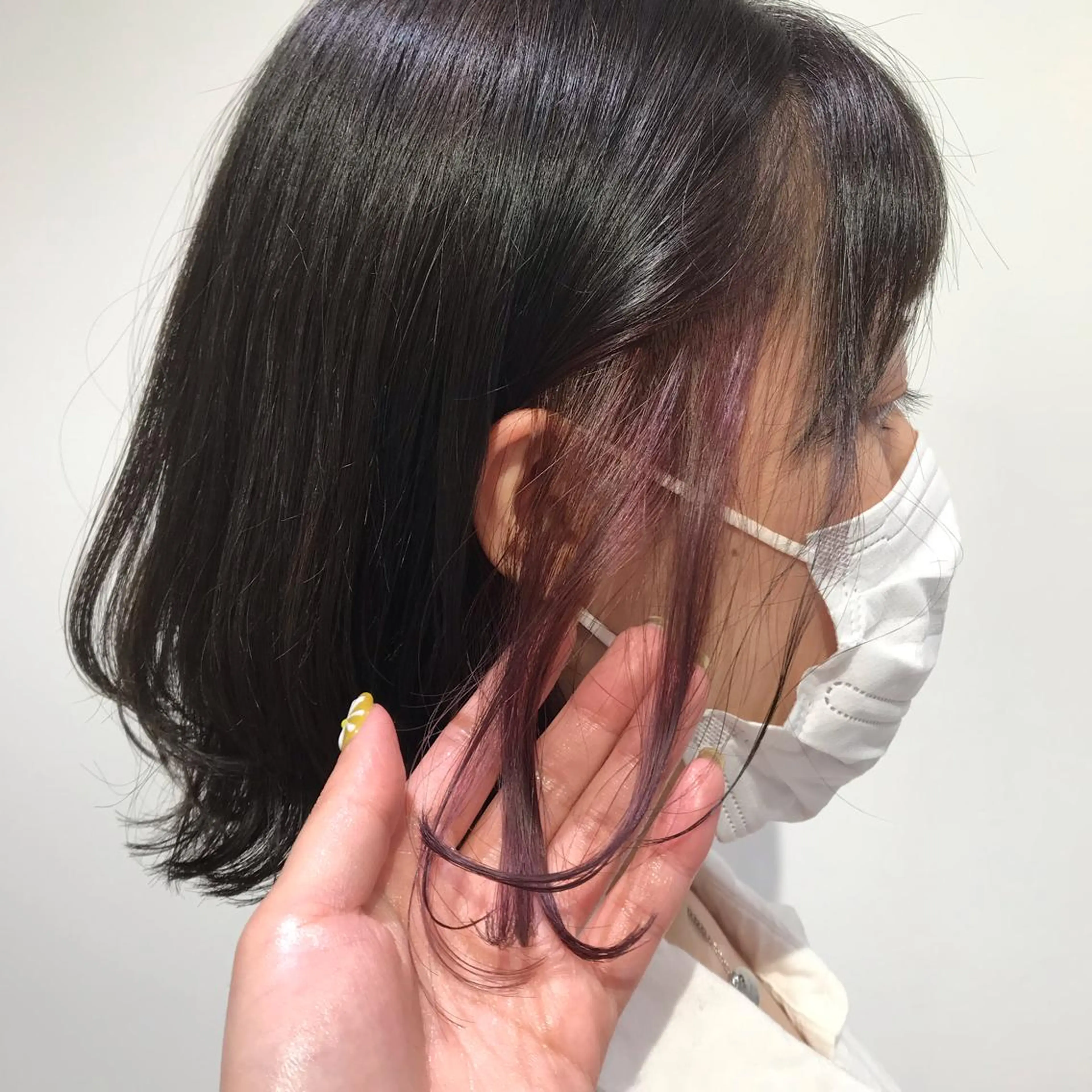 ミディアム カラー ラベンダーカラー ヘアカラー トリートメント 暖色カラー🌹 中山由梨のヘアスタイル