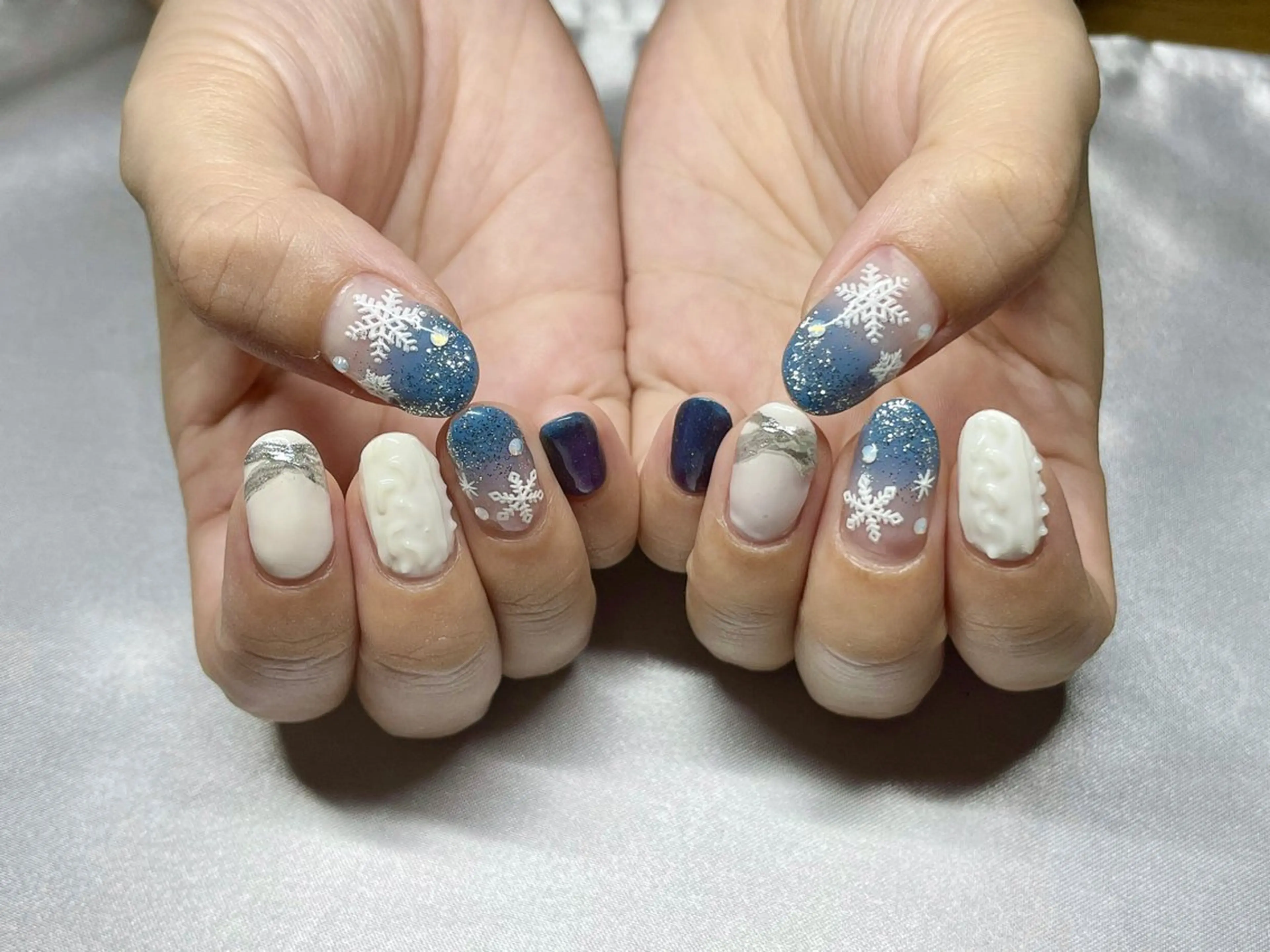 ネイル ラメ(グリッター) ラメグラデーション ミラーネイル jujur HARUKA🌸のネイルデザイン