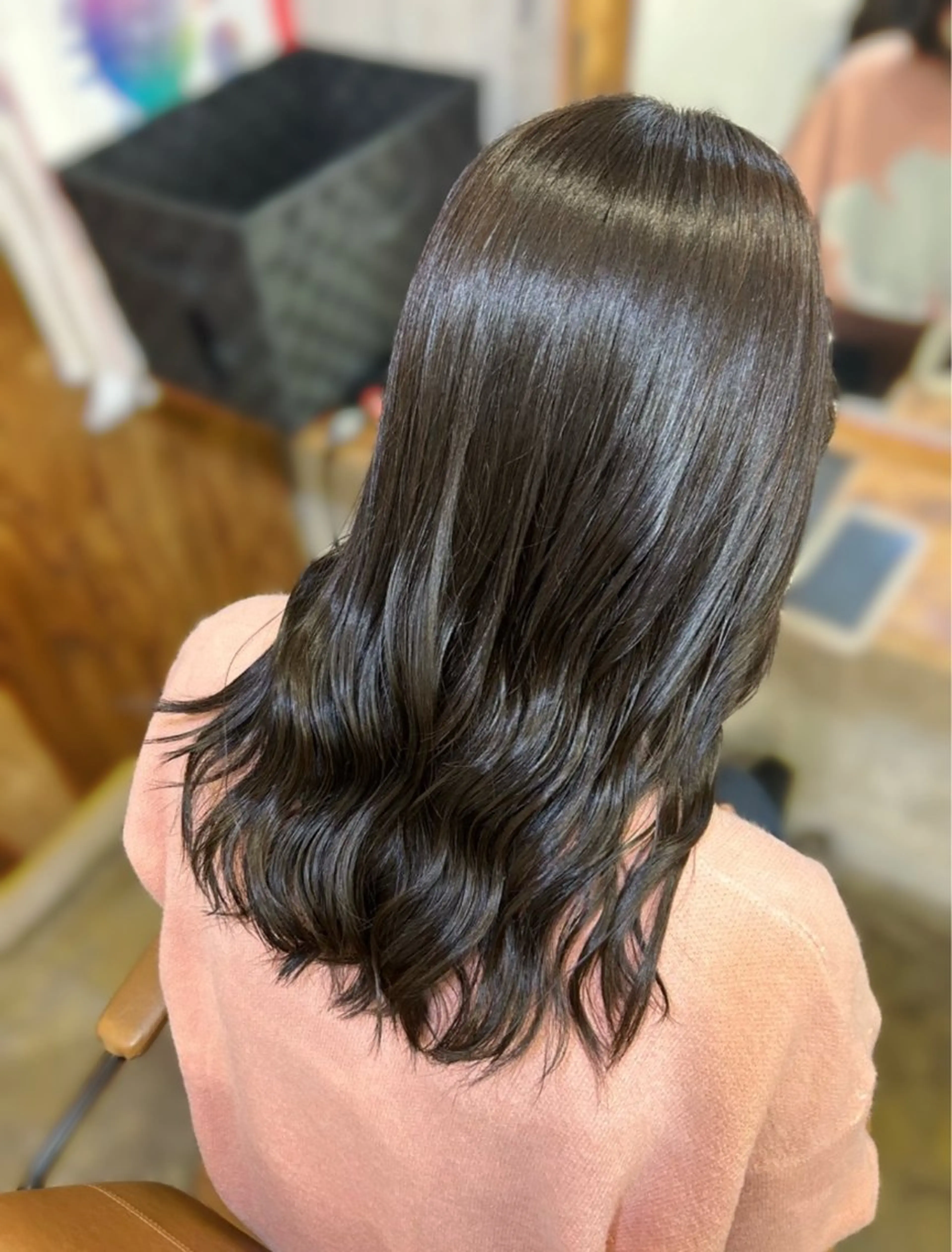 セミロング ヘアカラー トリートメント オオニシ オト🐹のヘアスタイル