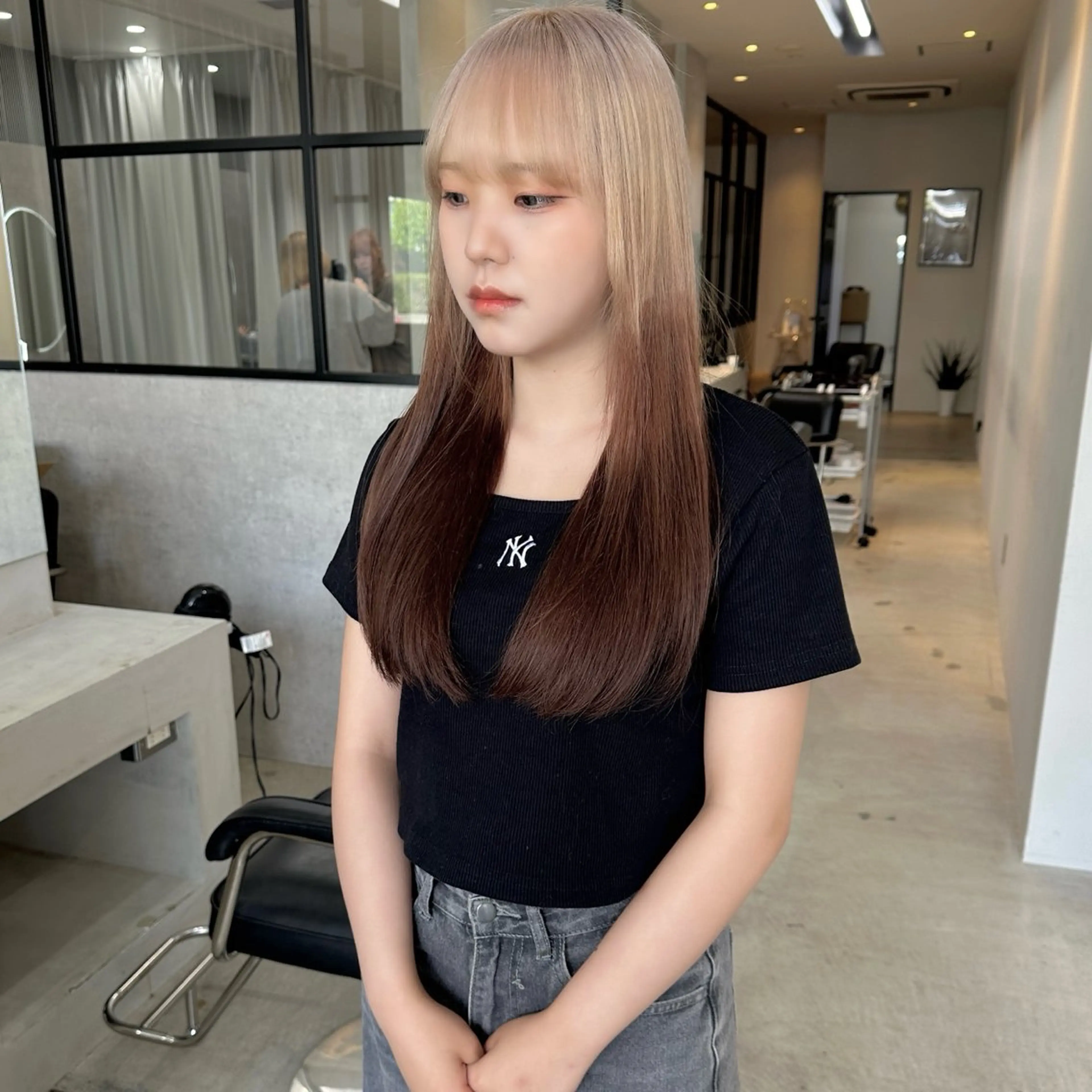 ロング カラー ヘアカラー はちすか るかのヘアスタイル