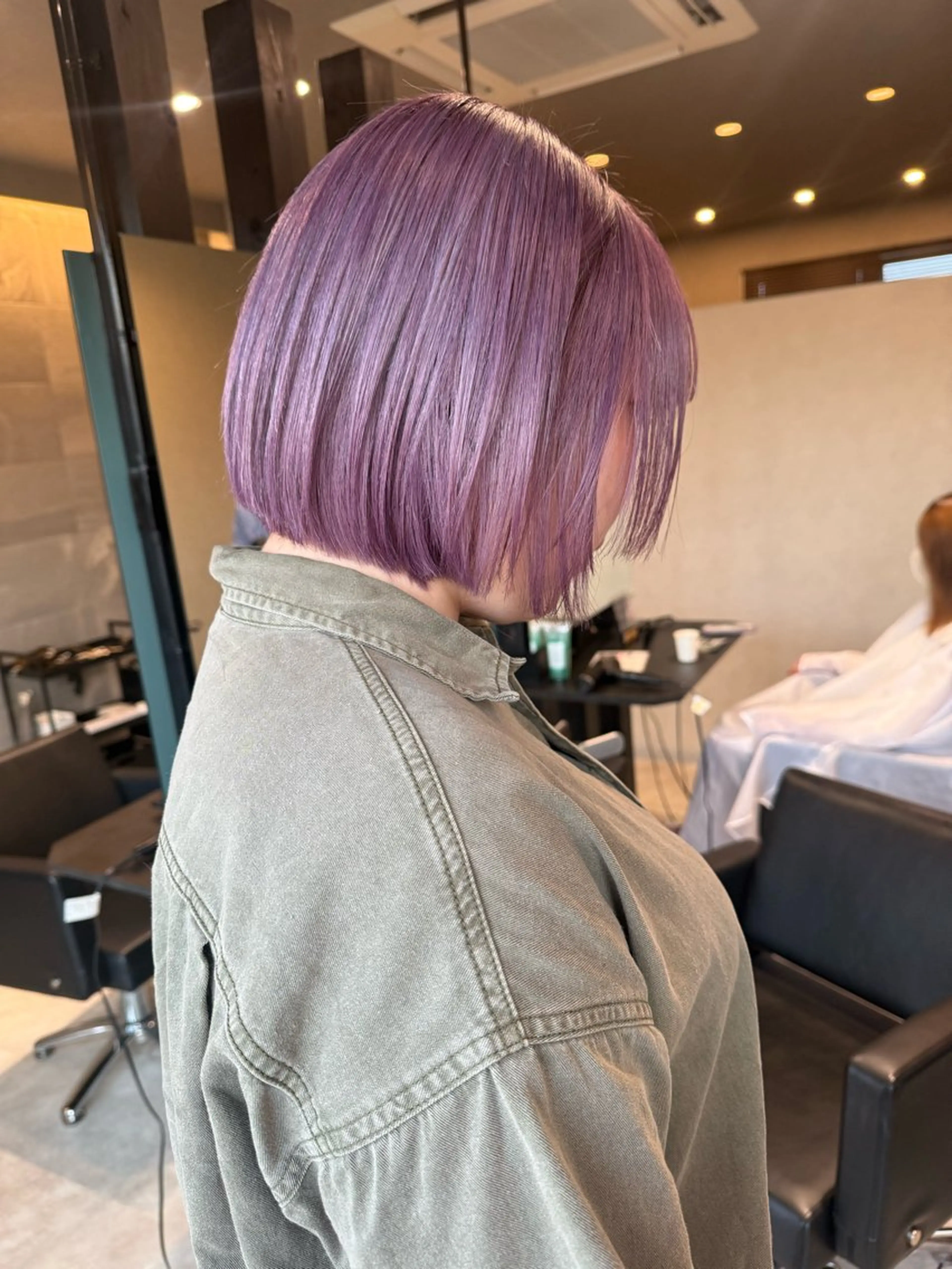 ショート カラー ピンクカラー パープルカラー ヘアカラー 透明感カラー/ボブ misaki °＊のヘアスタイル