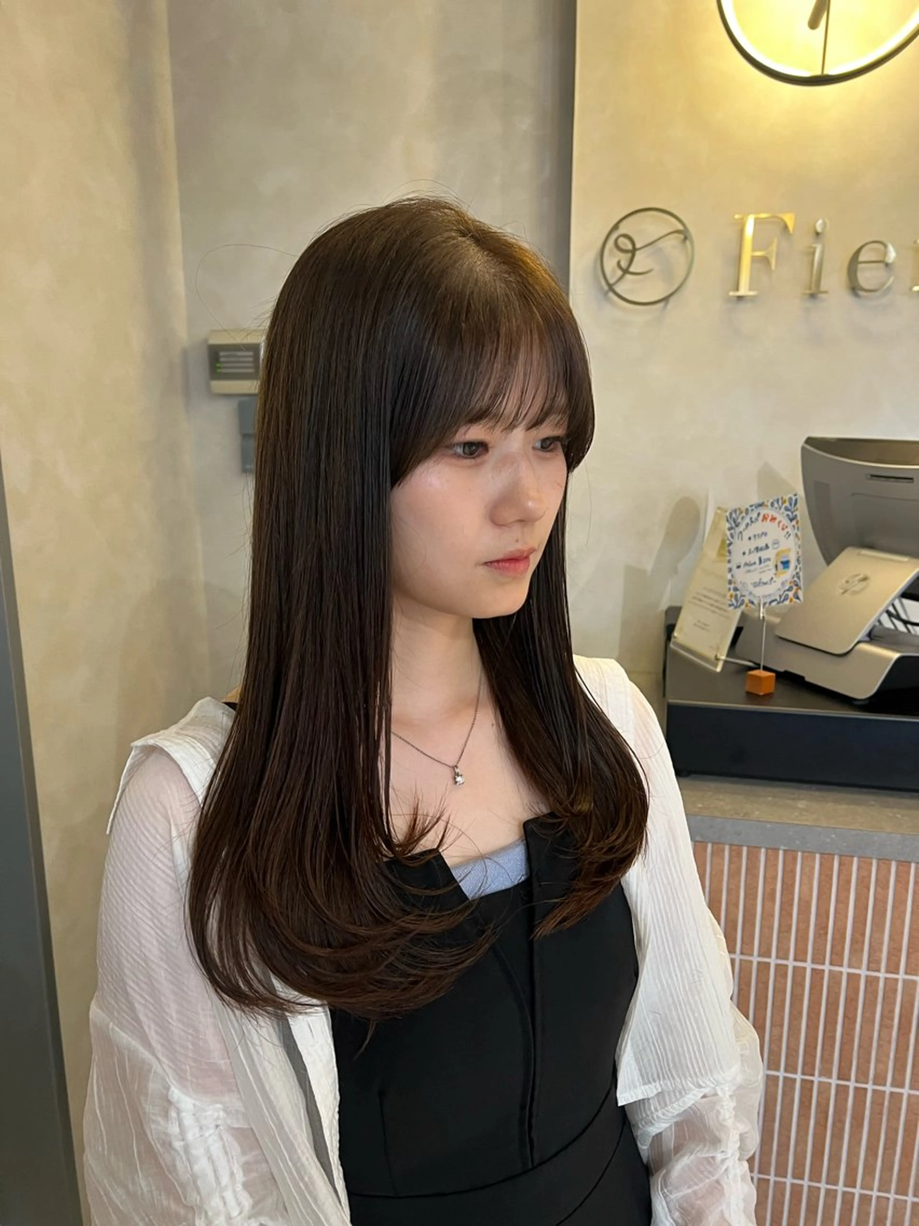 ロング カラー レイヤーカット カット ヘアカラー トリートメント 梅田/似合わせボブ /顔周り/RINKAのヘアスタイル