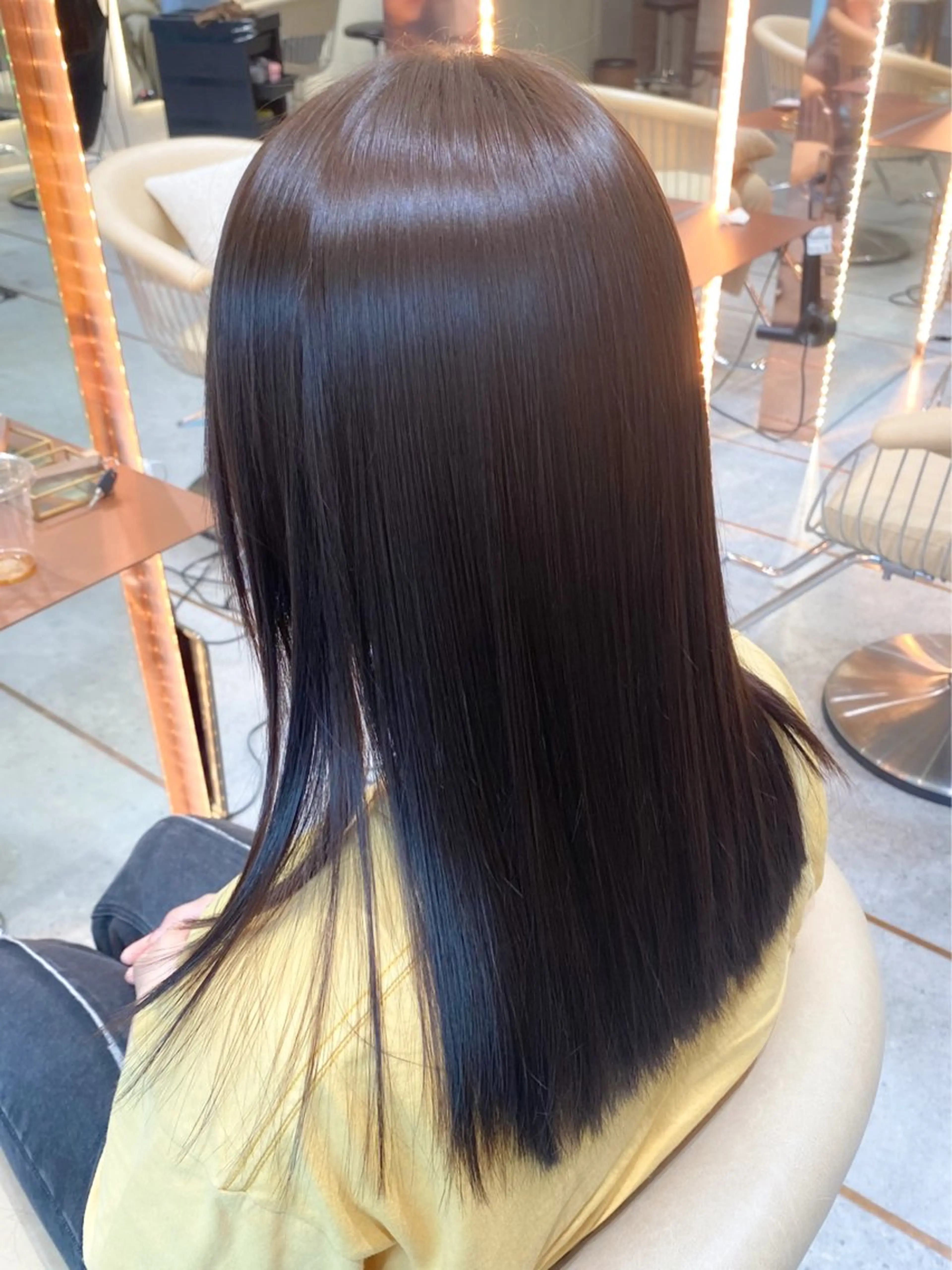 ロング 髪質改善 韓国風ヘア レイヤーカット ロング 縮毛矯正 カット ヘアカラー 縮毛矯正 トリートメント 美髪縮毛矯正🤍 髪質改善/Shinaのヘアスタイル