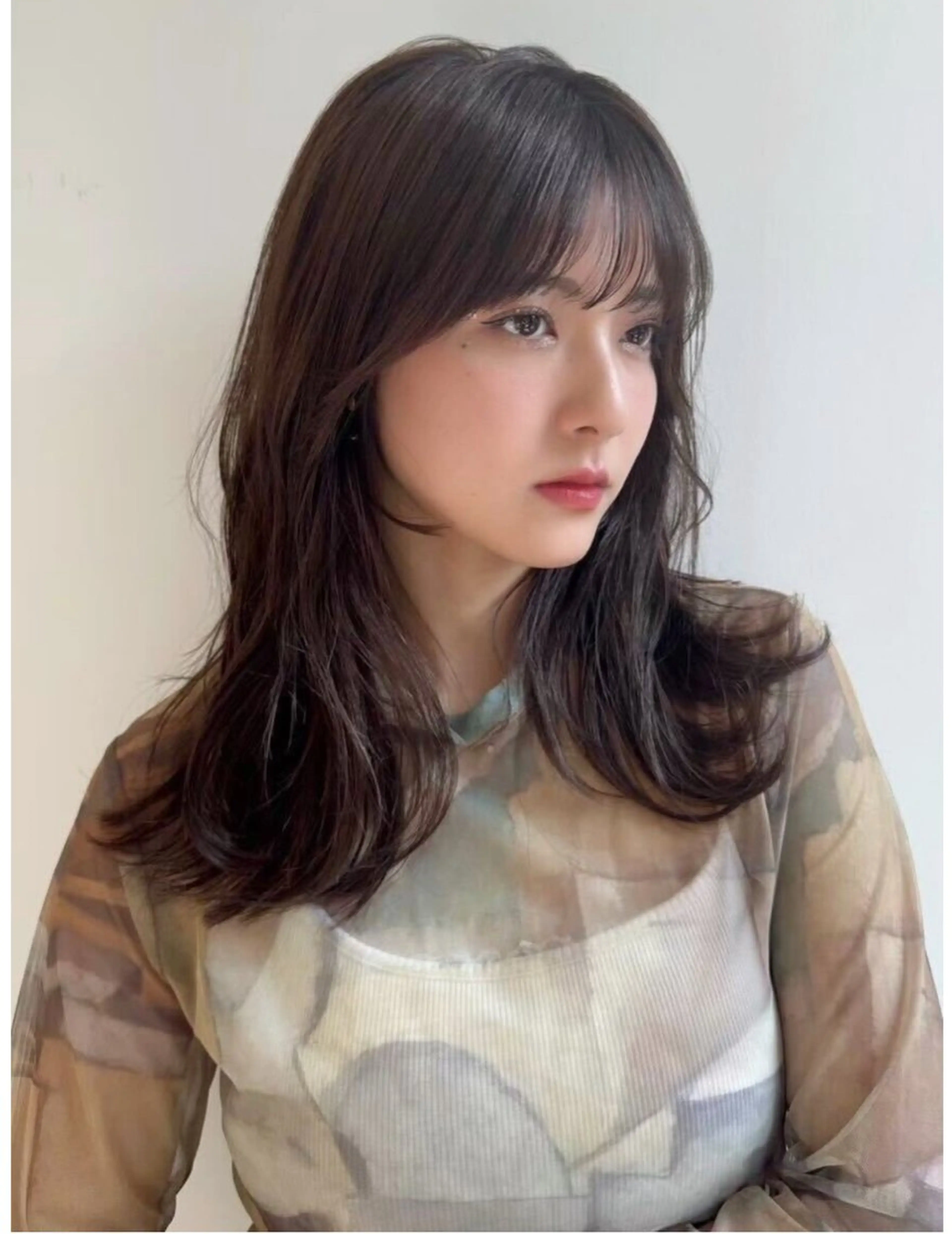 セミロング カラー くびれヘア 髪質改善 レイヤーカット 韓国風cut/ 縮毛矯正/田尻真吾のヘアスタイル
