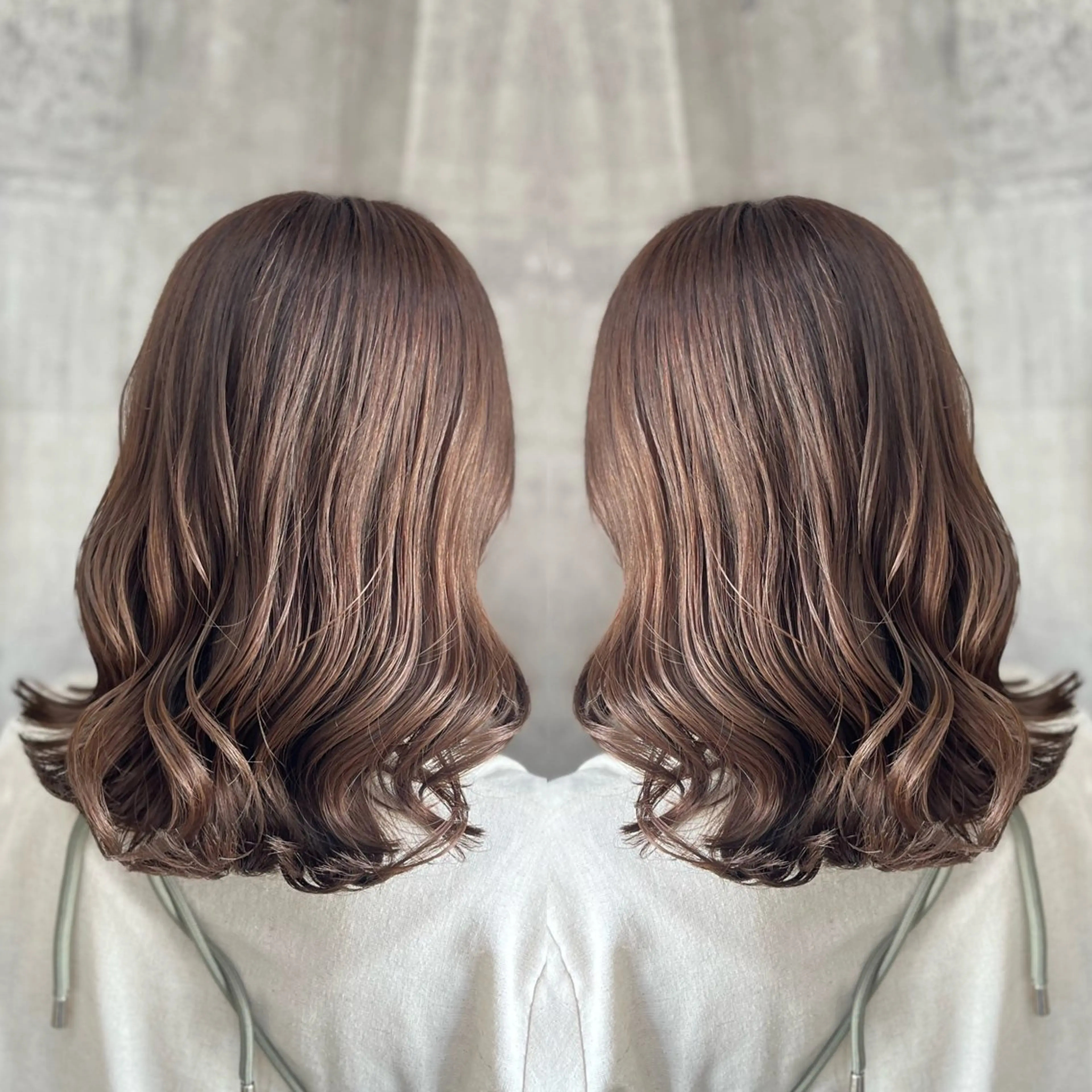 ミディアム カラー カット ヘアカラー トリートメント 艶髪🌈ムラカミ サキのヘアスタイル
