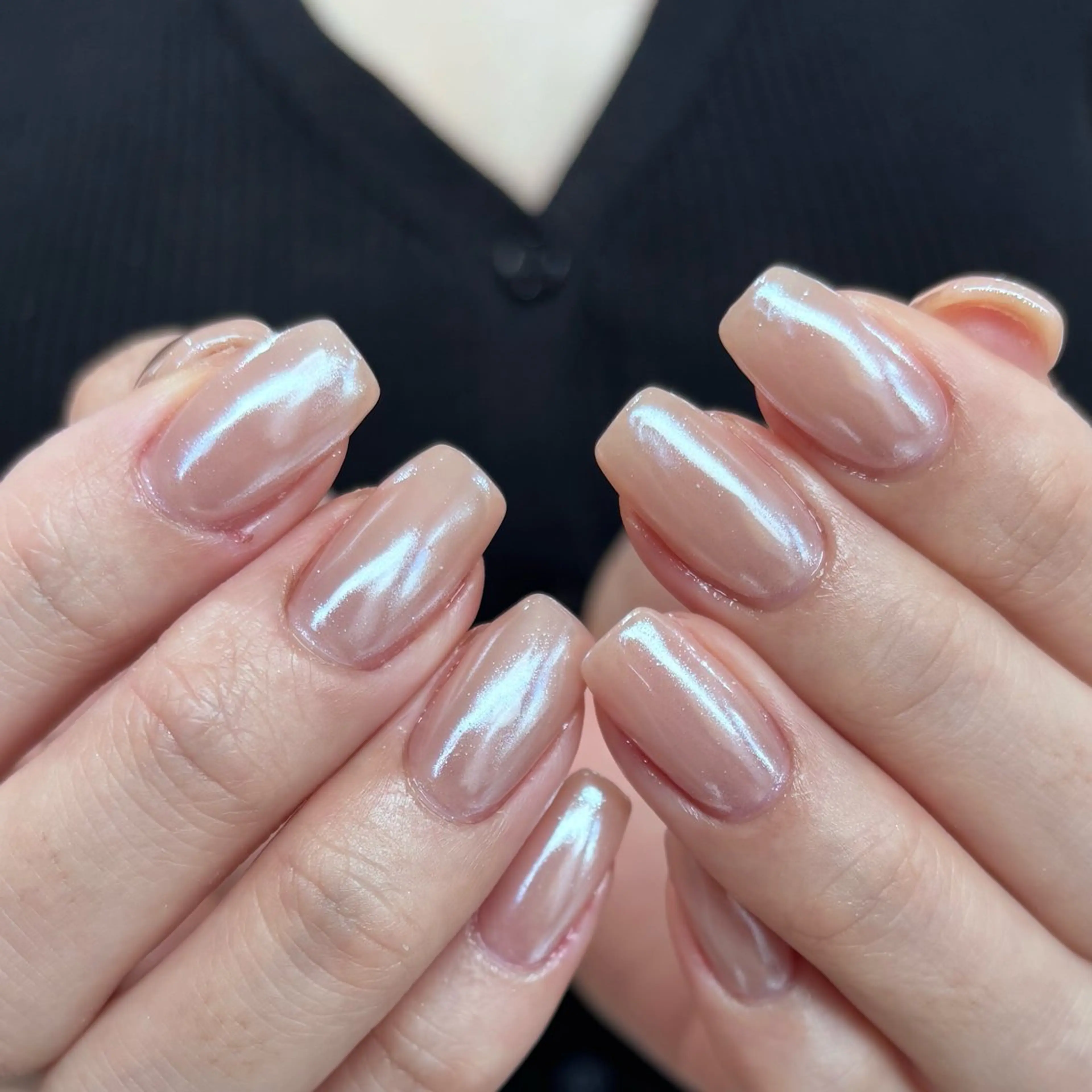 ネイル ミラーネイル ホワイト ハンドネイル CLALA Makoのネイルデザイン
