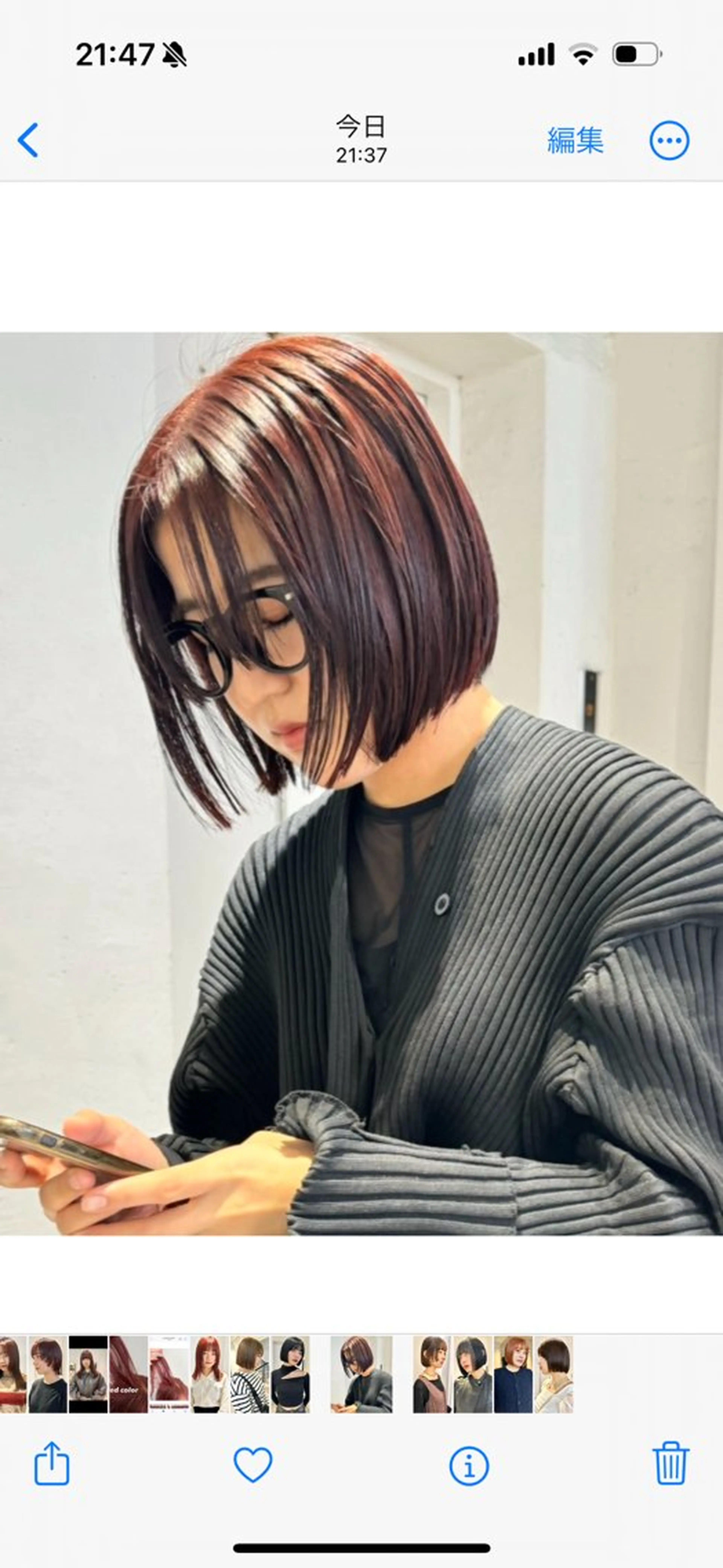 ショート カラー レッドカラー ボブ 顔周りカット/透明感 カラー✂️MEIのヘアスタイル