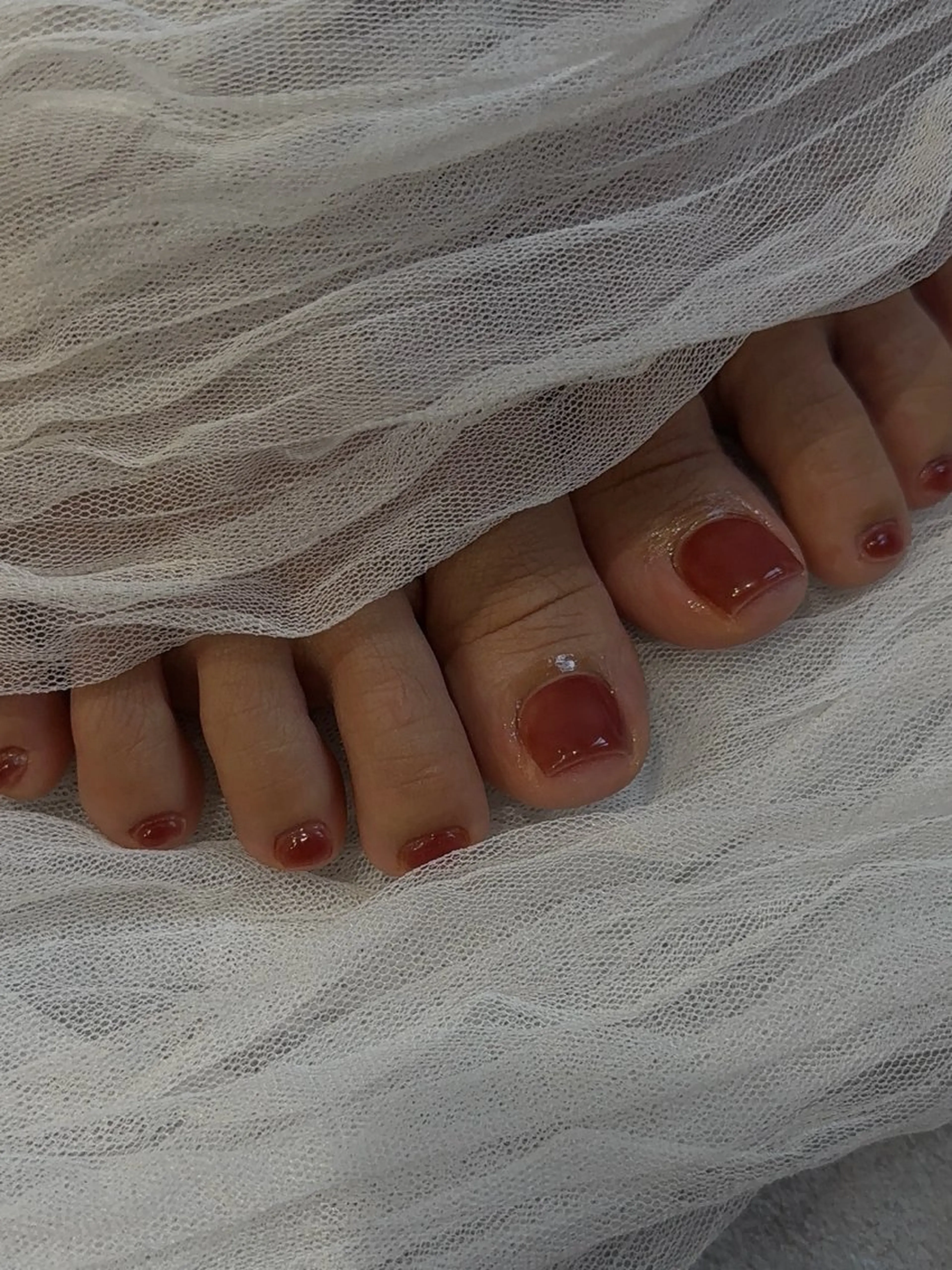 ネイル ブラウン フットネイル フットネイル Nail salon K momoのネイルデザイン