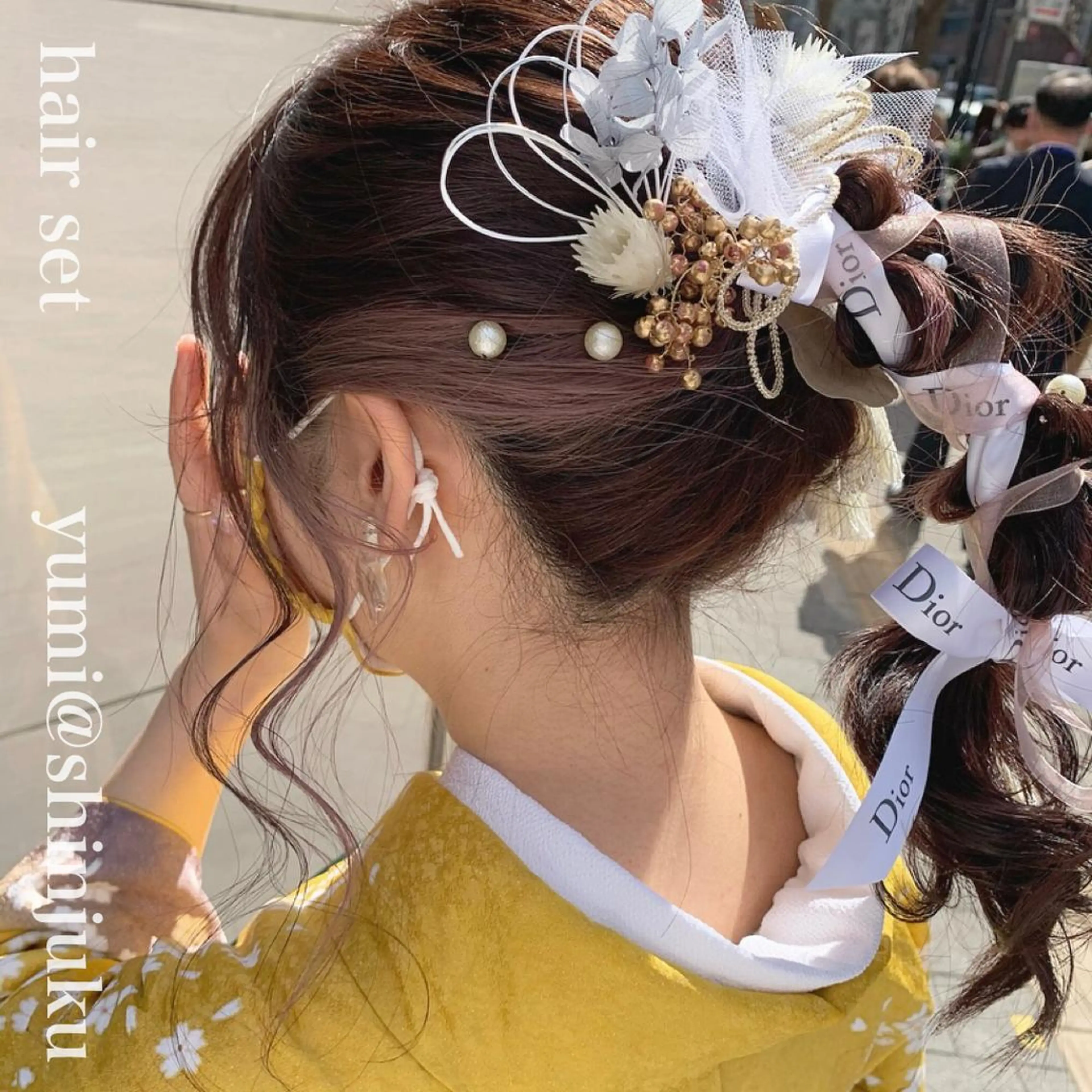 セミロング カラー ヘアアレンジ ヘアセット 代表🎀 ふわモテ愛 され髪🩷yumiのヘアスタイル