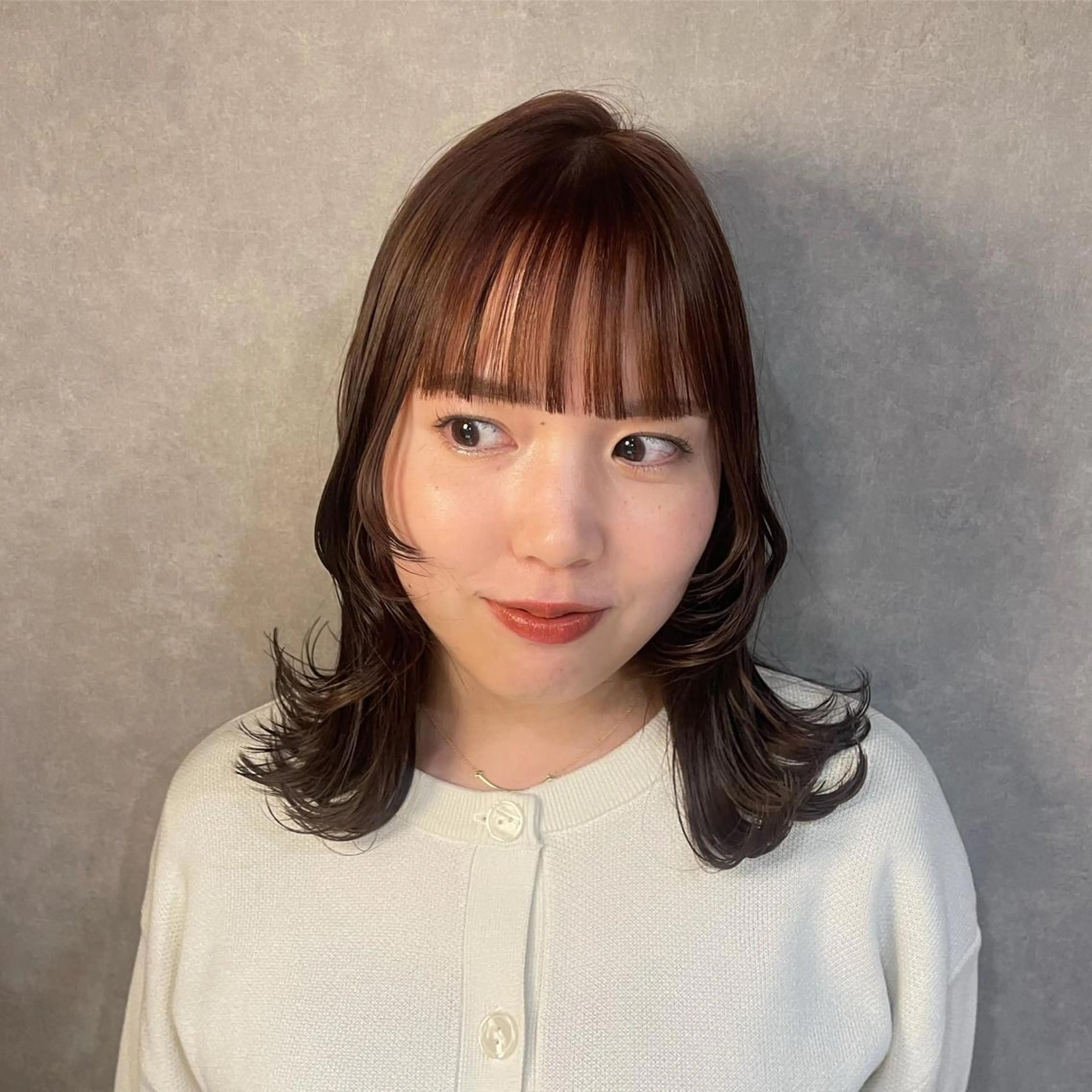 ミディアム カラー 縮毛矯正 goodday /kahoのヘアスタイル
