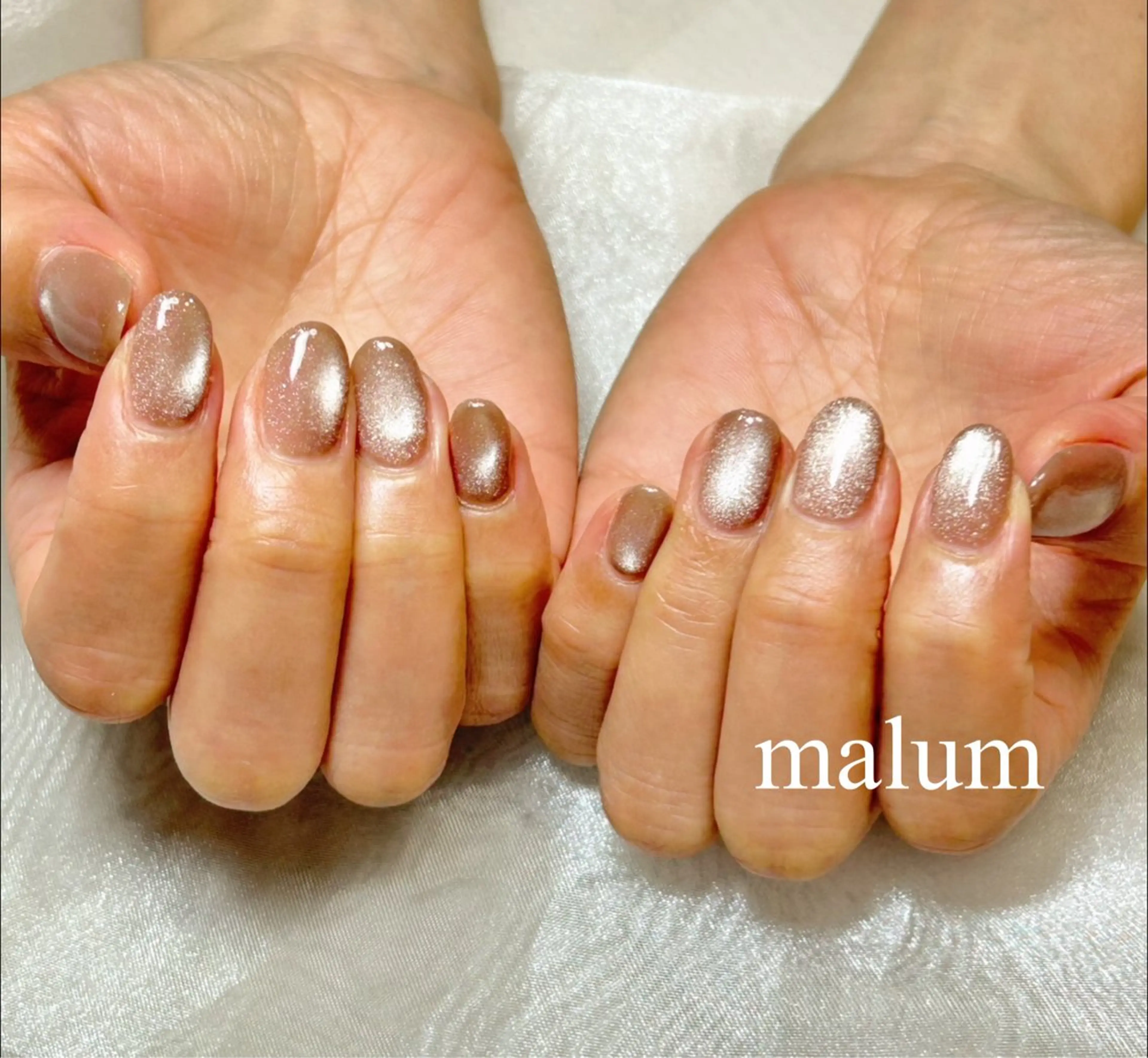 ネイル マグネットネイル ワンカラーネイル ハンドネイル malum nailのネイルデザイン