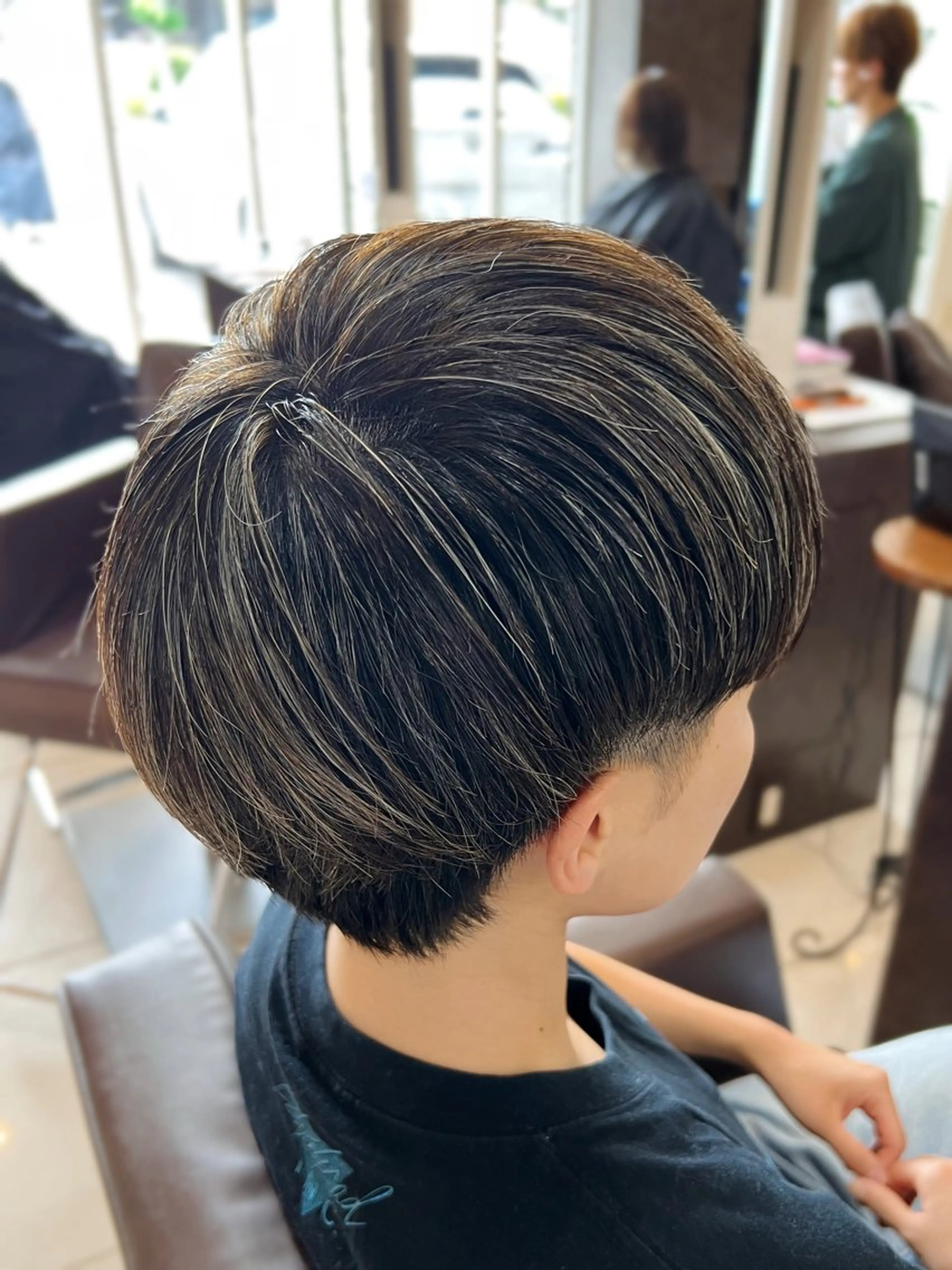 メンズ カット ヘッドスパ 🩵透明感カラー🩵 緒方美柚のヘアスタイル