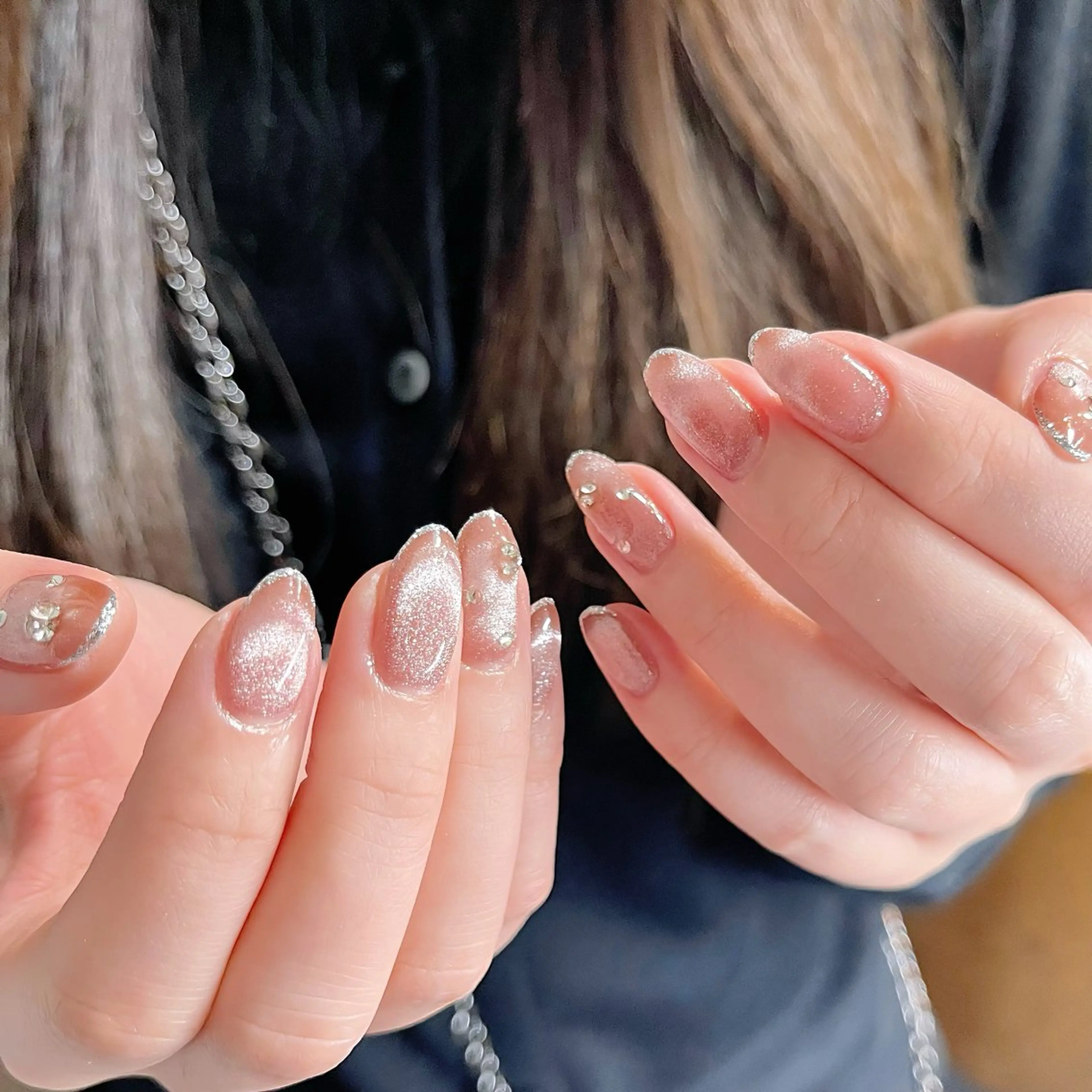 ネイル 長さ出し フレンチネイル マグネットネイル シンプルネイル ワンホンネイル ハンドネイル 🫧OPELIA NAIL渋谷🫧のネイルデザイン