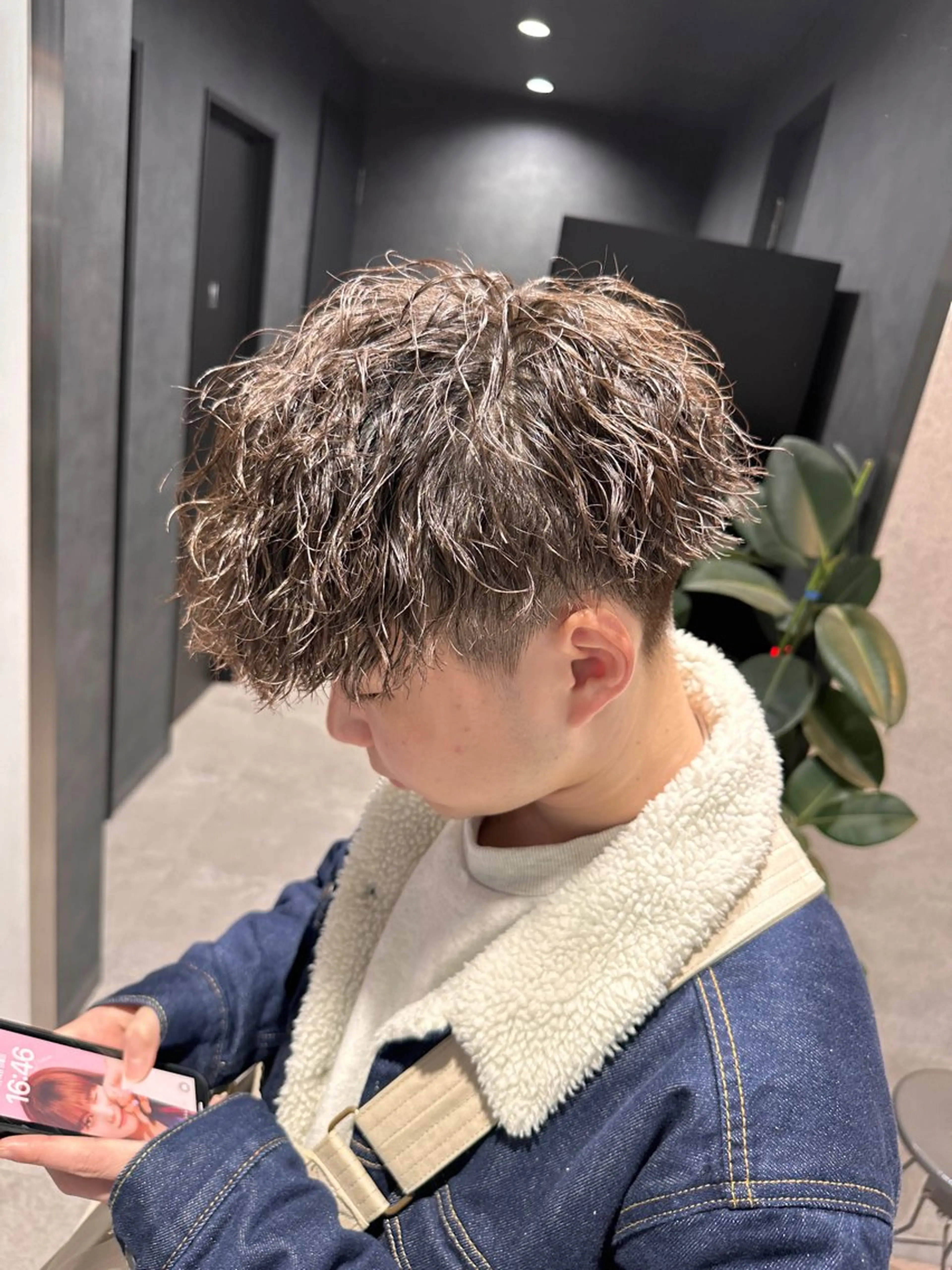 ショート パーマ メンズ 渋谷駅から徒歩1分 BLUCKメンズヘアのヘアスタイル