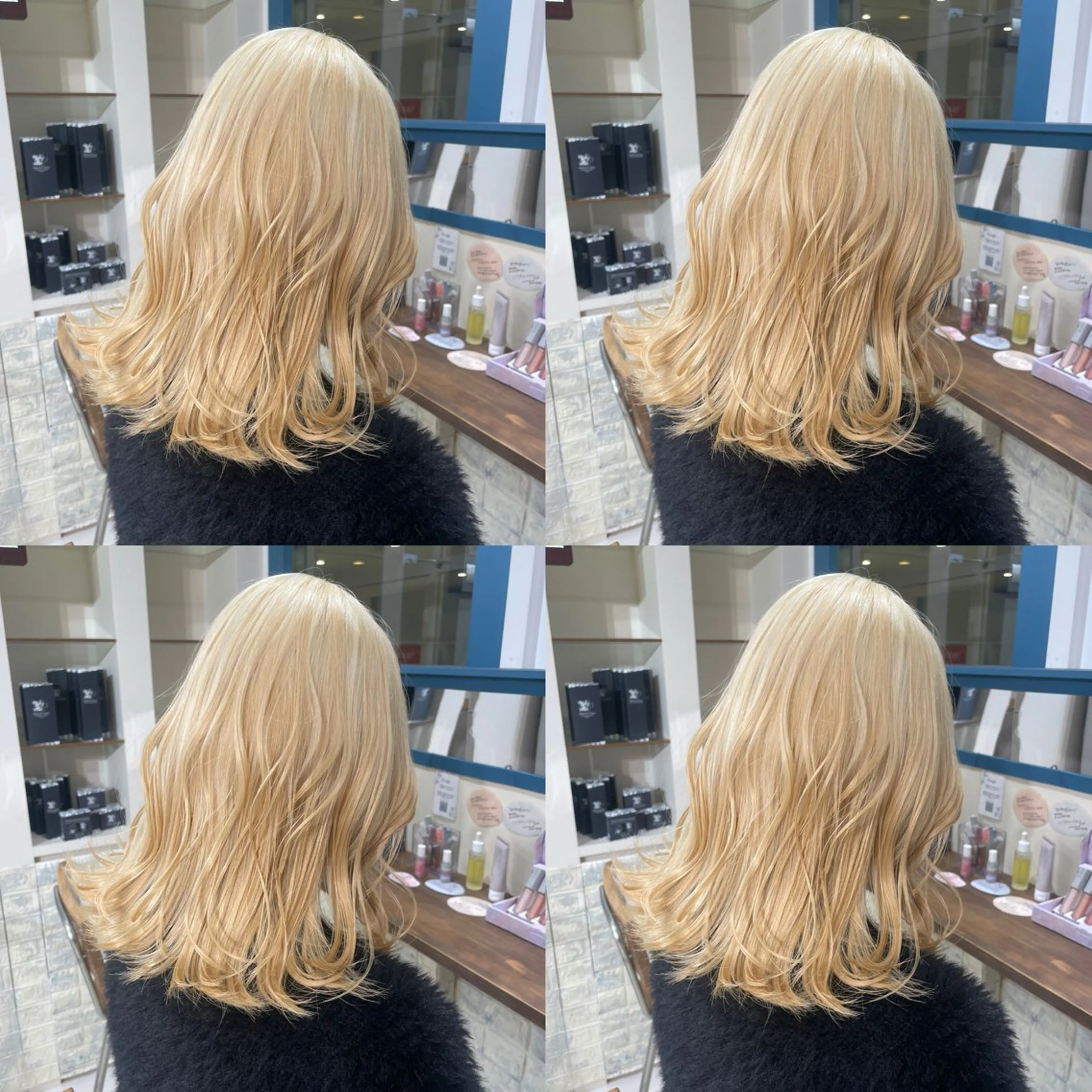 カラー ブリーチ 抜きっぱなしブロンド luck みうのヘアスタイル