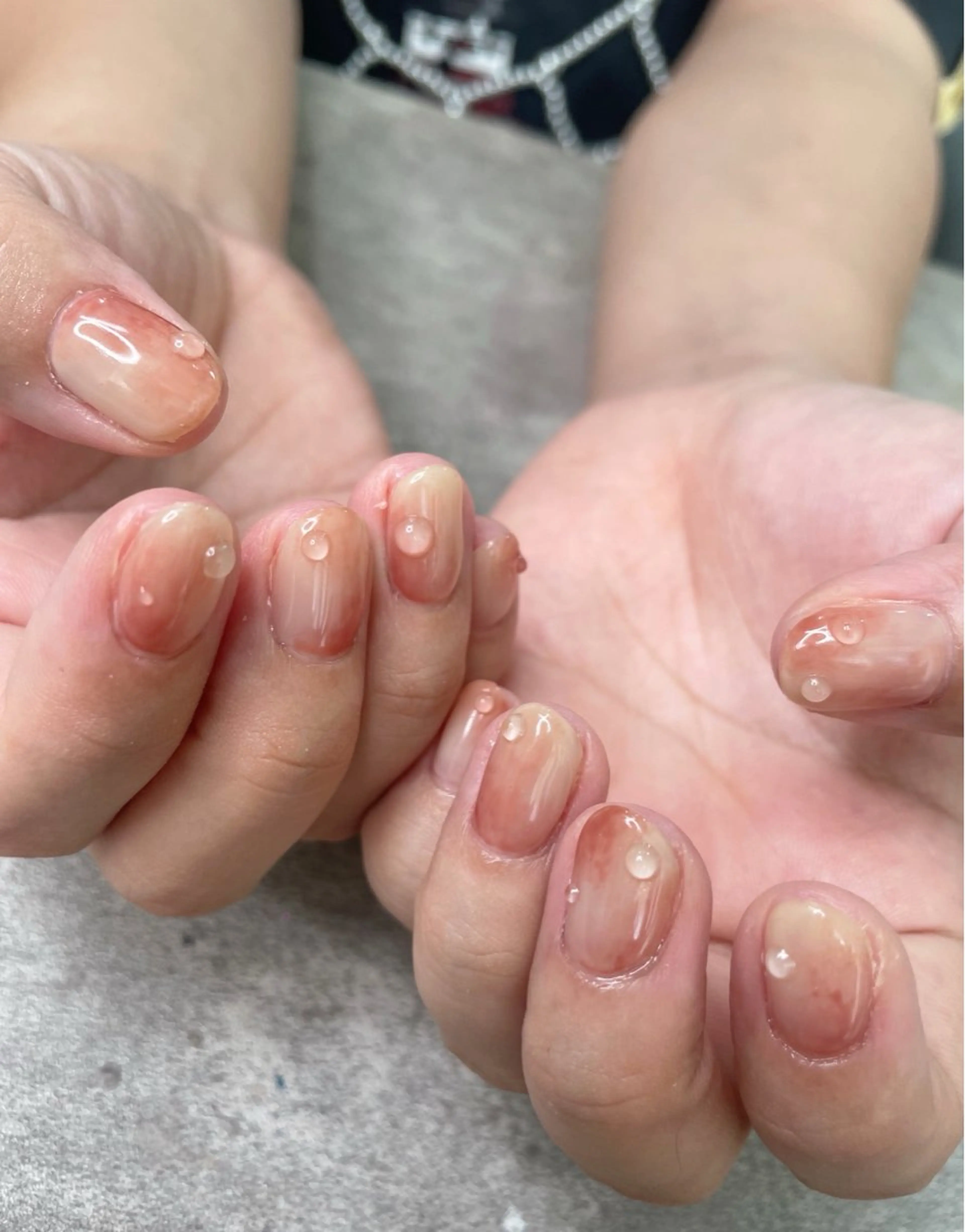 ネイル チークネイル ピンク 夏ネイル ハンドネイル ma riのネイルデザイン