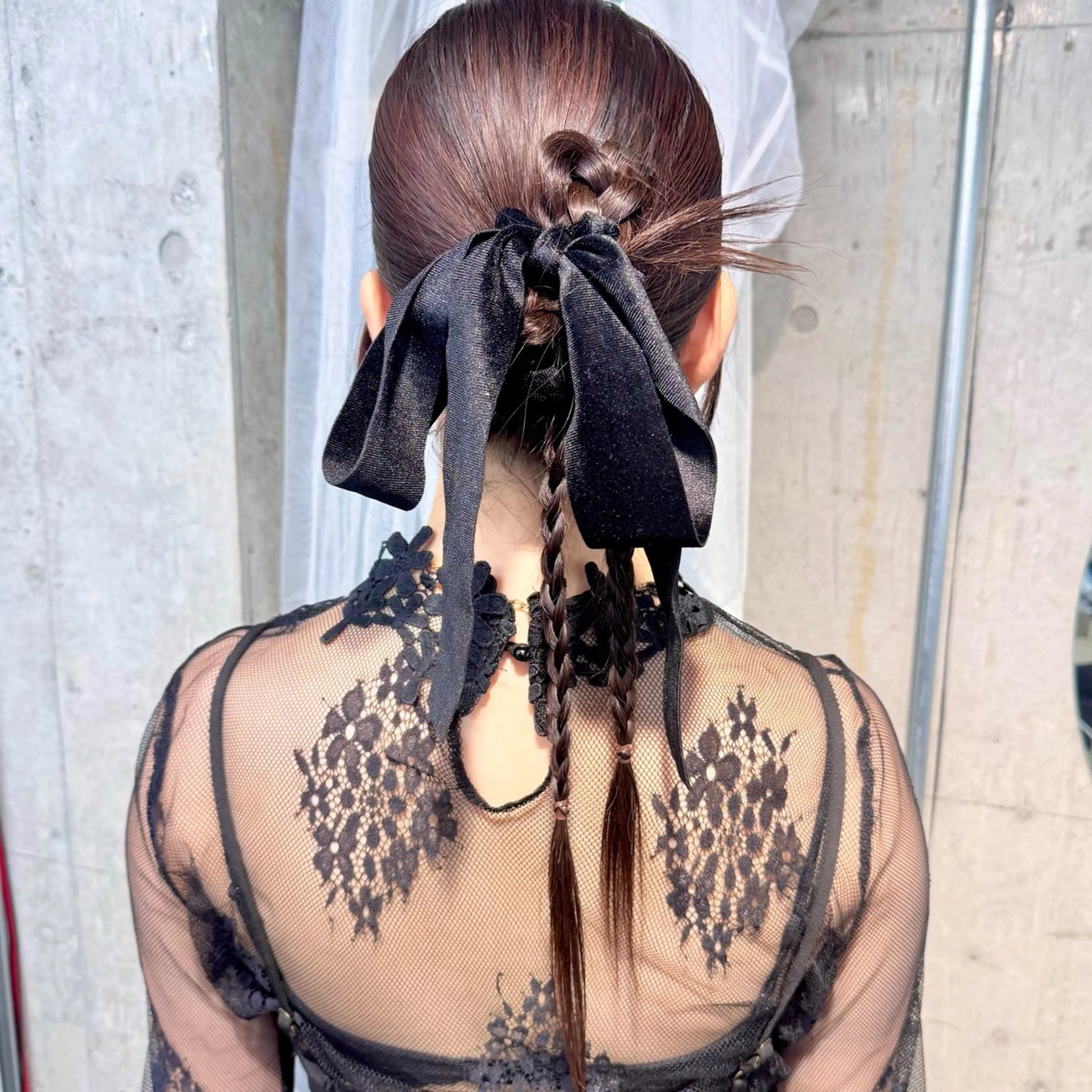 セミロング カラー パーマ ヘアアレンジ メンズ キッズ 成人式 結婚式・ブライダル 子どものヘアアレンジ ヘアカラー トリートメント ヘアセット ハイトーン/ピンク 💗モモ໒꒱のヘアスタイル