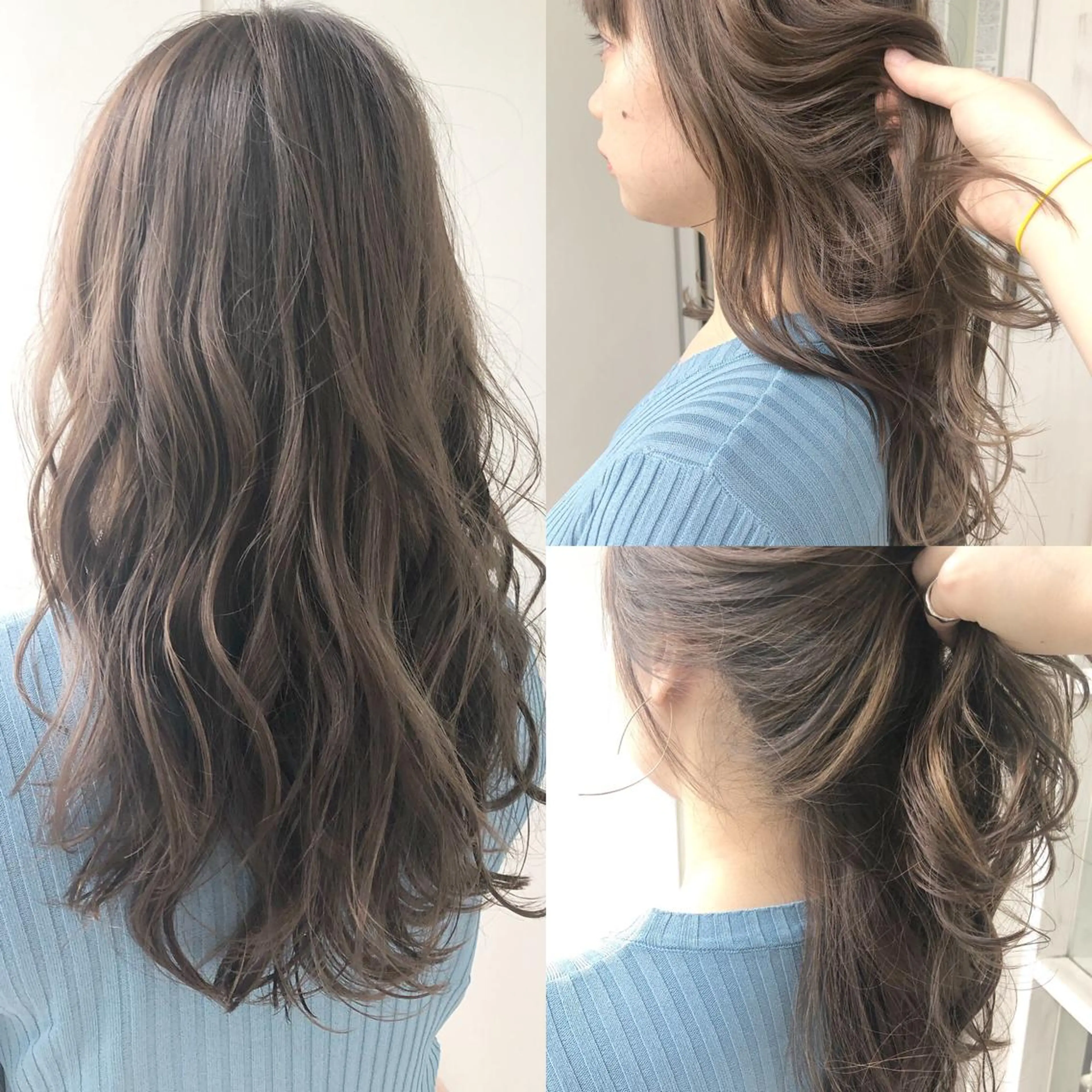 ロング カラー ヘアアレンジ ハイライトカラー ハイライト 榎園 由美のヘアスタイル