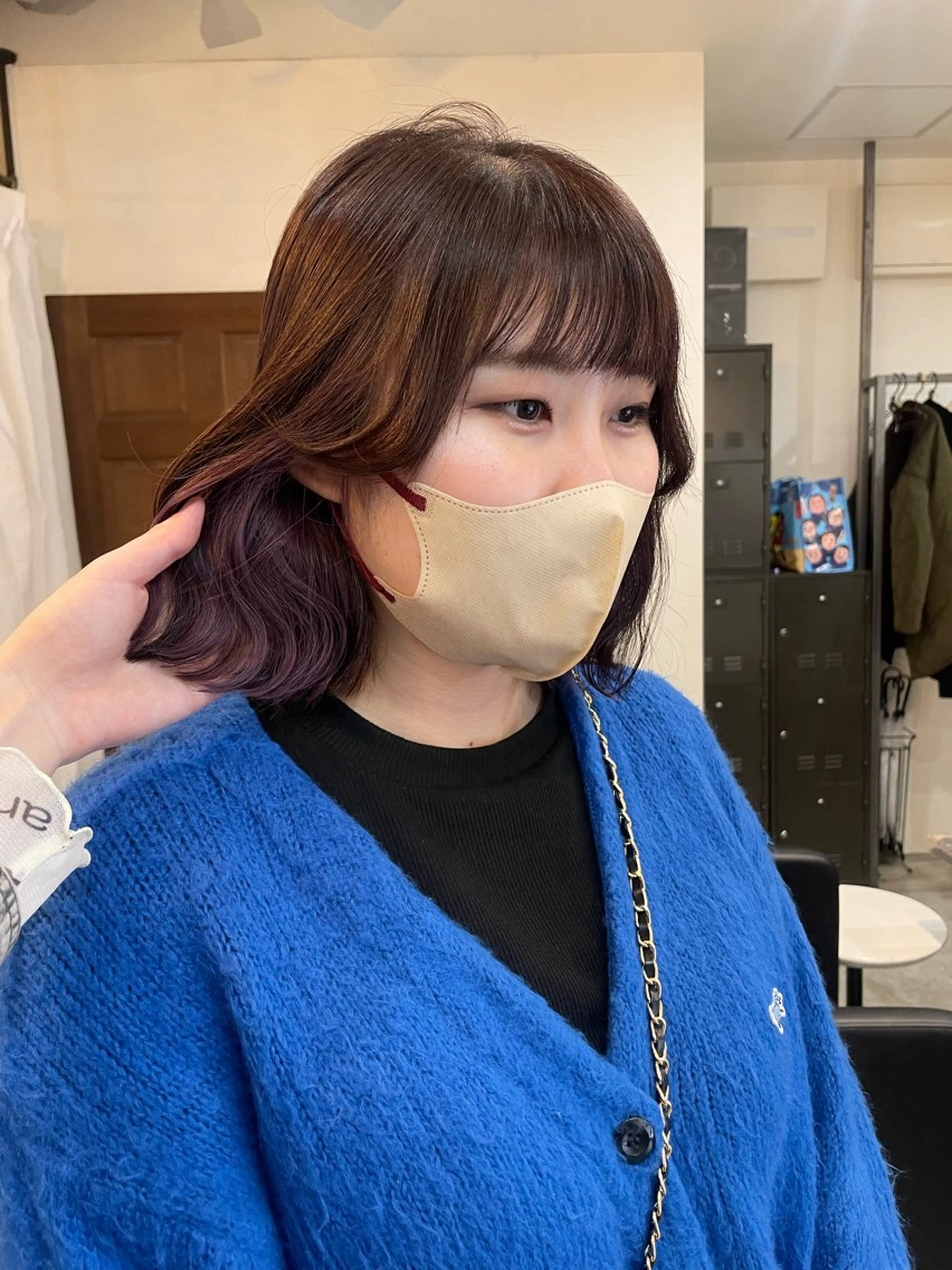 ミディアム カット ヘアカラー トリートメント 顔周りカット 🎀サヤカ🎀のヘアスタイル