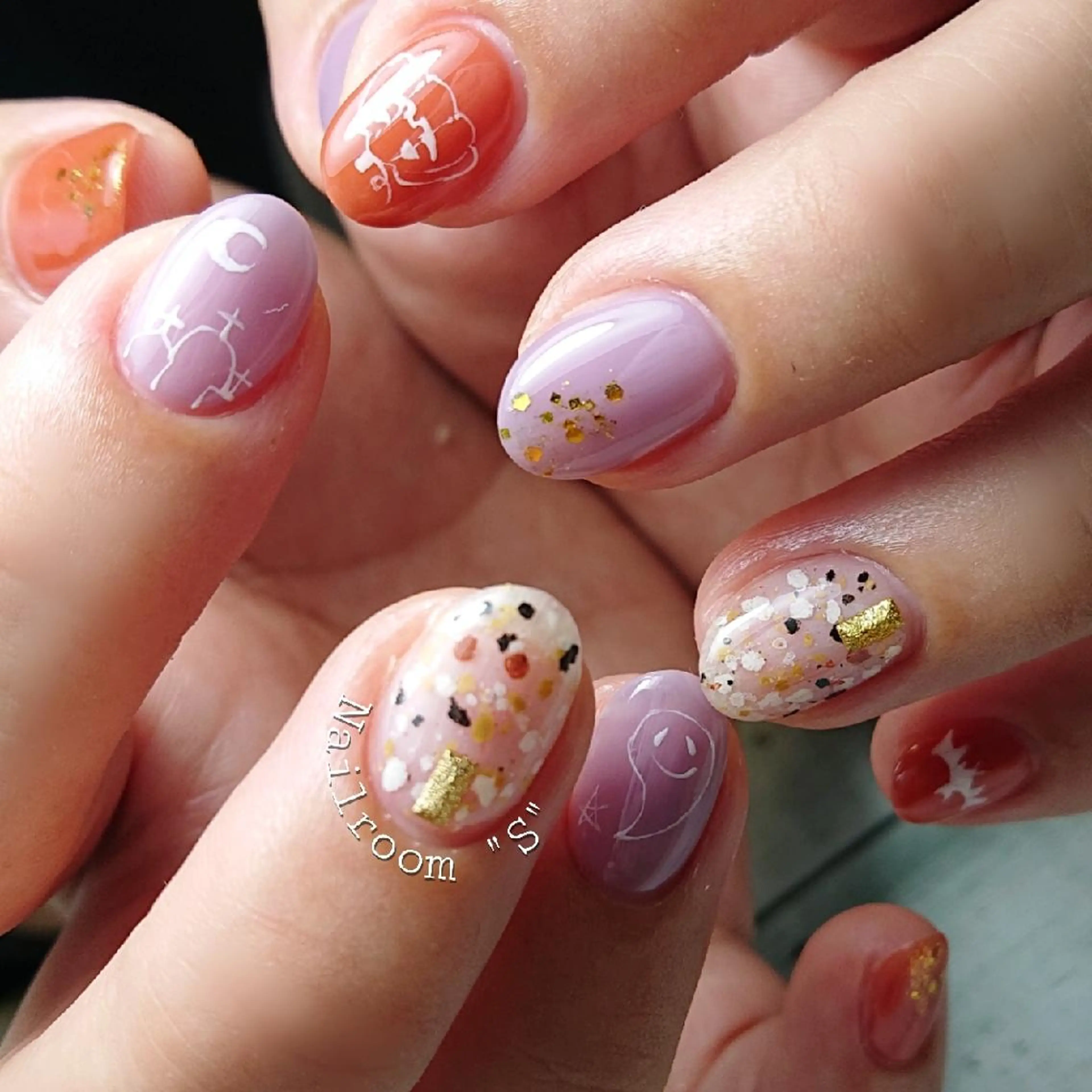 ネイル ハロウィン ハンドネイル ハンドケア Nail room  "S"  SAKAIのネイルデザイン