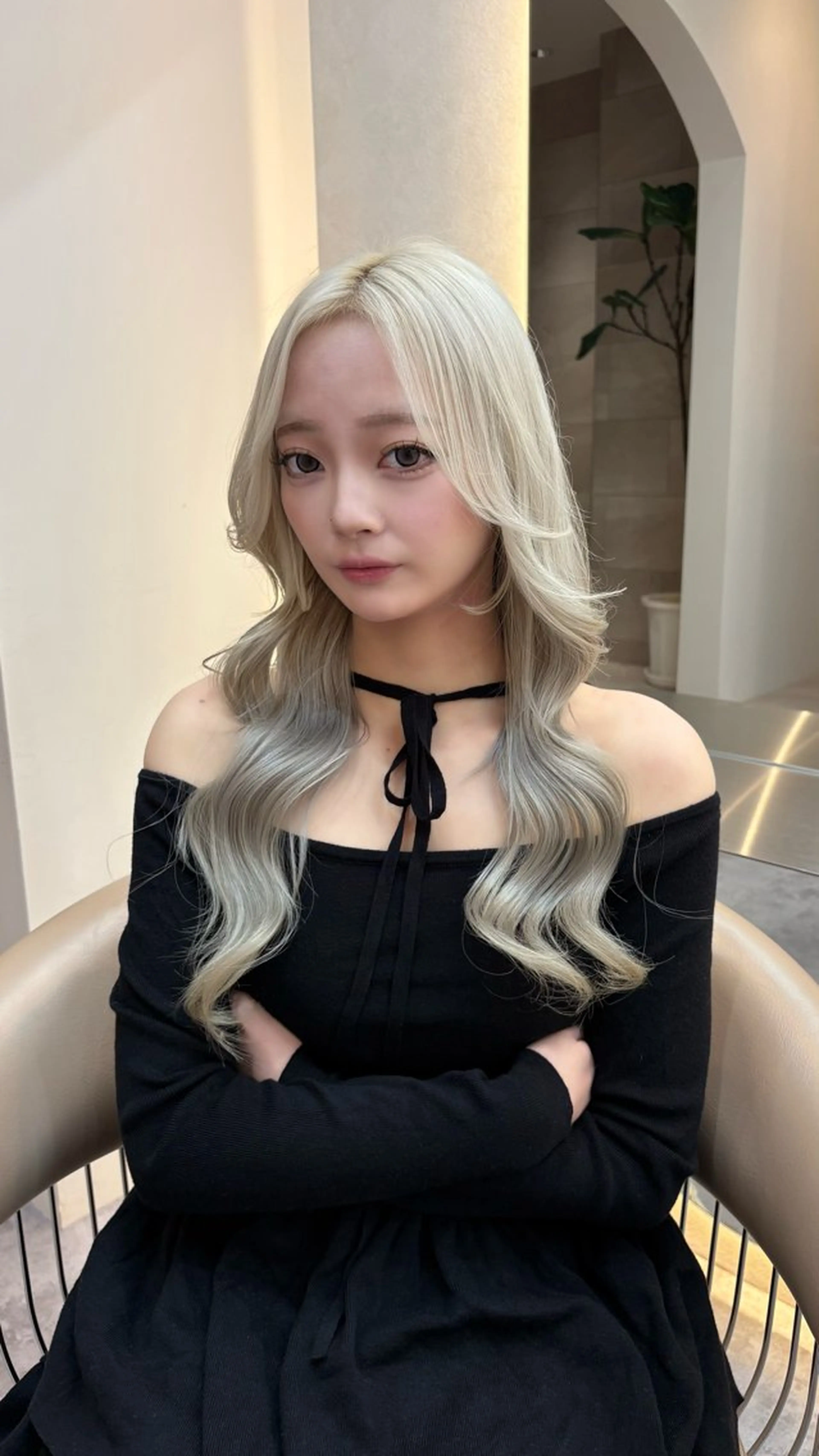 ロング カラー ヘアアレンジ ヘアカラー トリートメント 🩷ひより韓国ヘア/ 艶髪/ワンホン🩷のヘアスタイル