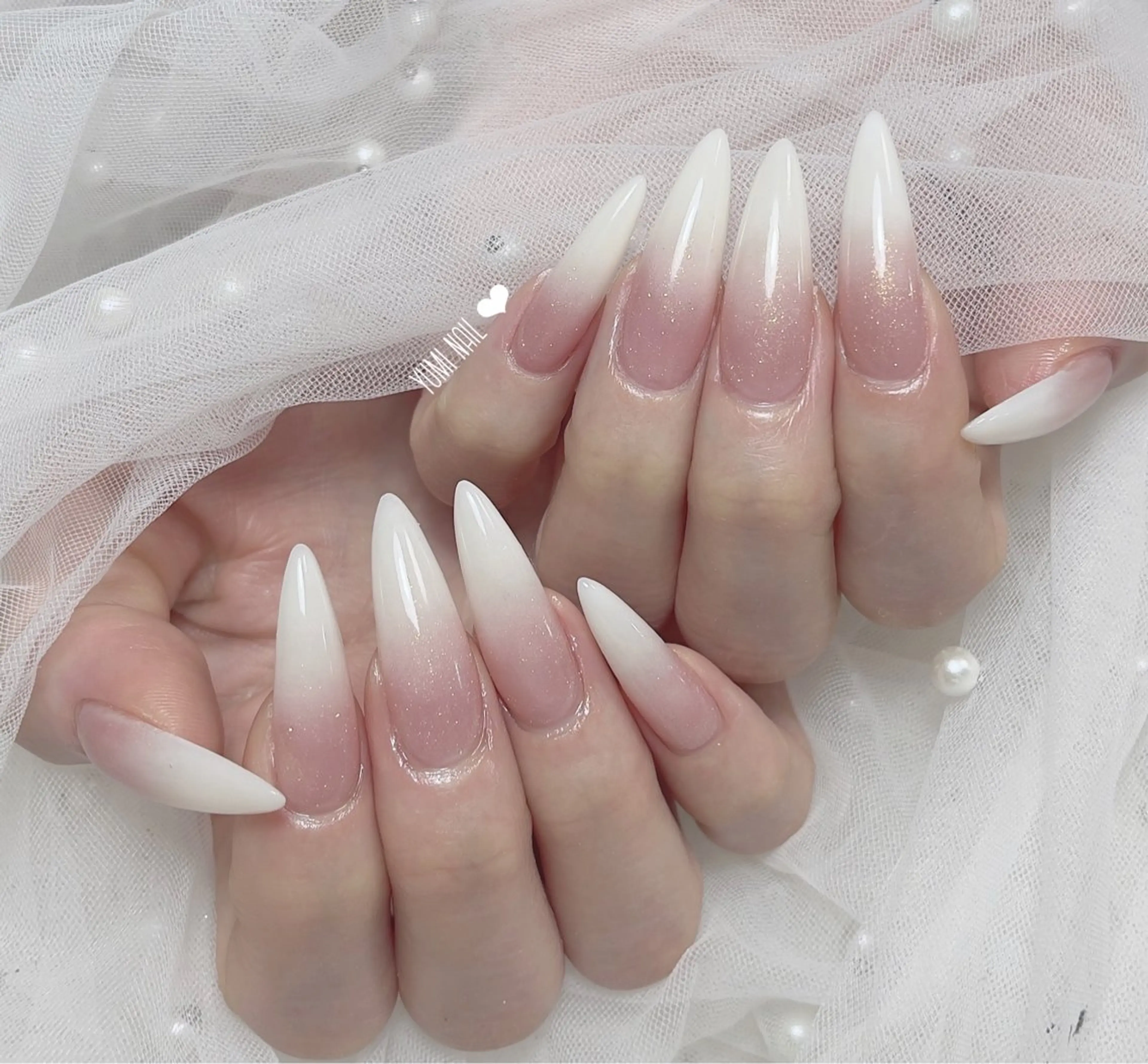 ネイル ハンドネイル 𝐲𝐮𝐦𝐢🎀 デザイン長さ出し専門のネイルデザイン