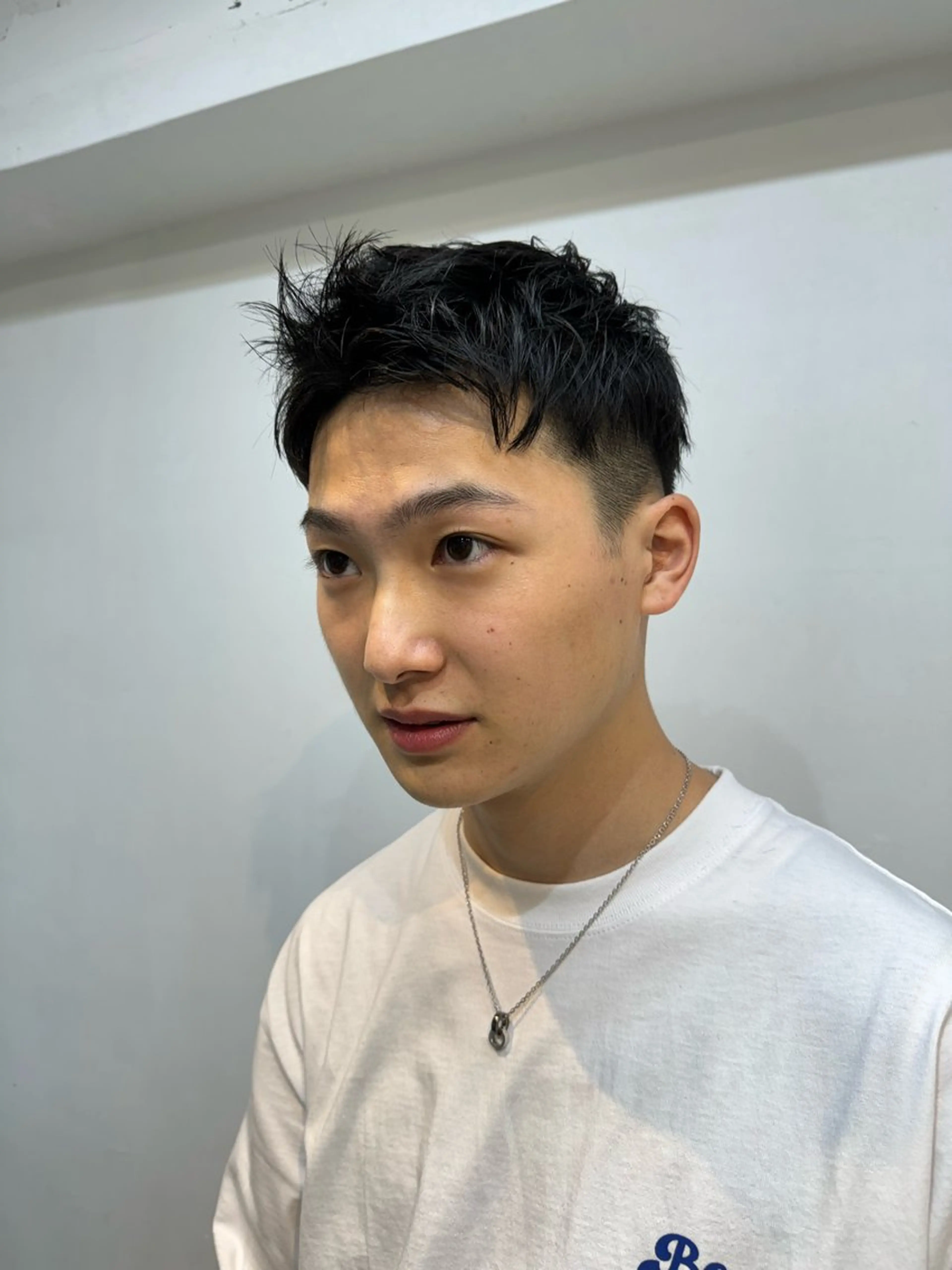 ショート メンズ アップバング メンズショート ショートヘア カット je suis heureuse所属・ハイライトカラー 🌀ゆい❣️のヘアスタイル