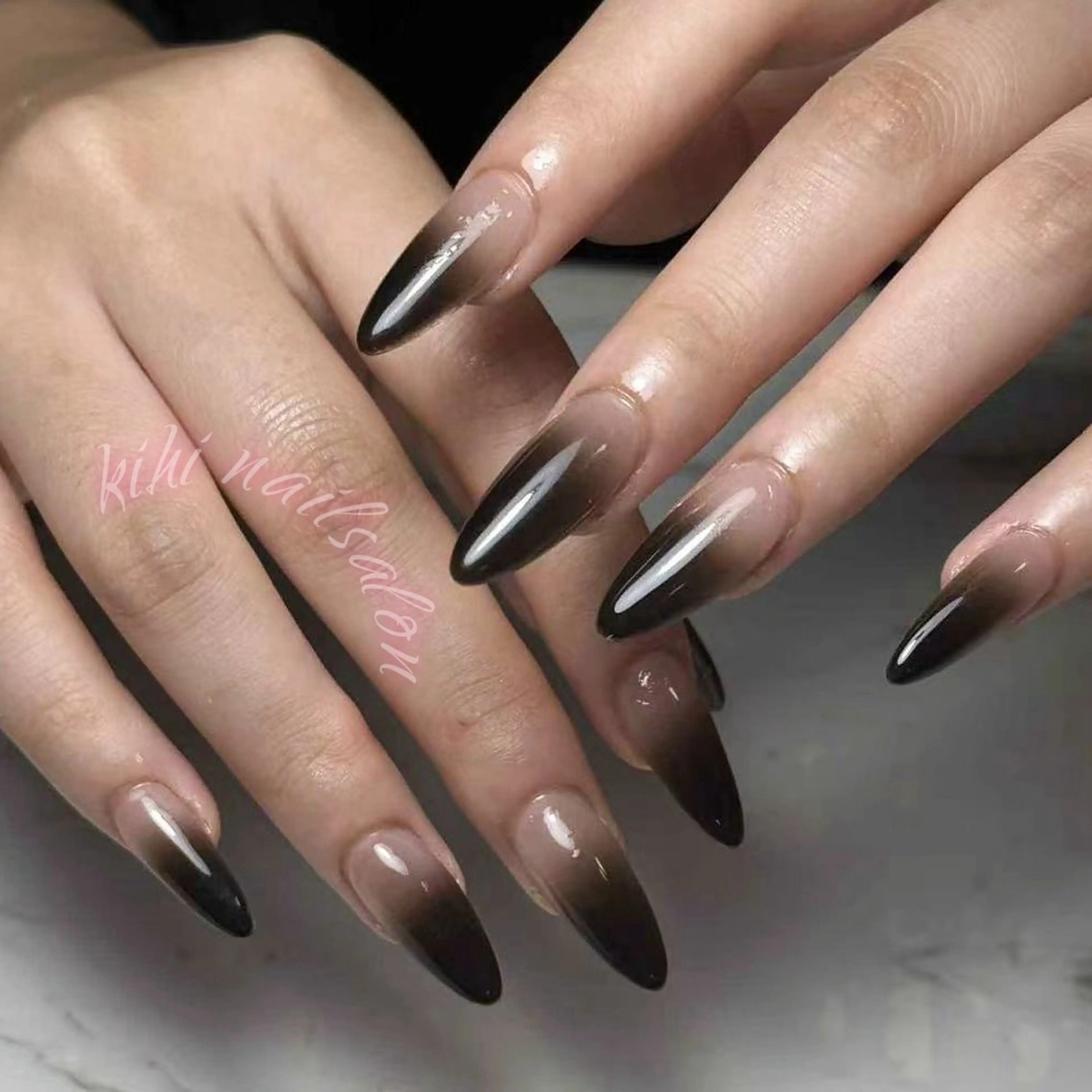 ネイル アートネイル フレンチネイル ジェルネイル グラデーション 韓国ネイル ハンドネイル Nail Salon Kihi さくらのネイルデザイン