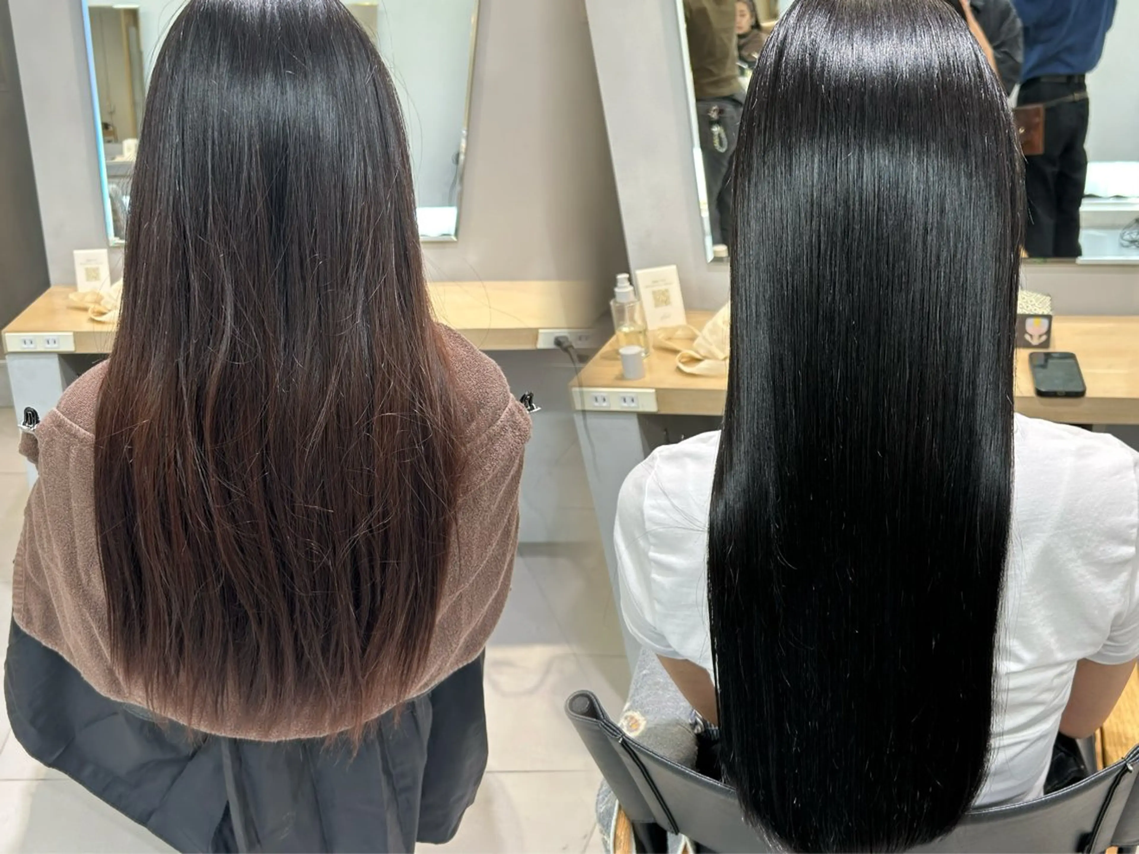 ロング カラー 縮毛矯正 抜け感大人ボブ/美髪 縮毛矯正taigaのヘアスタイル