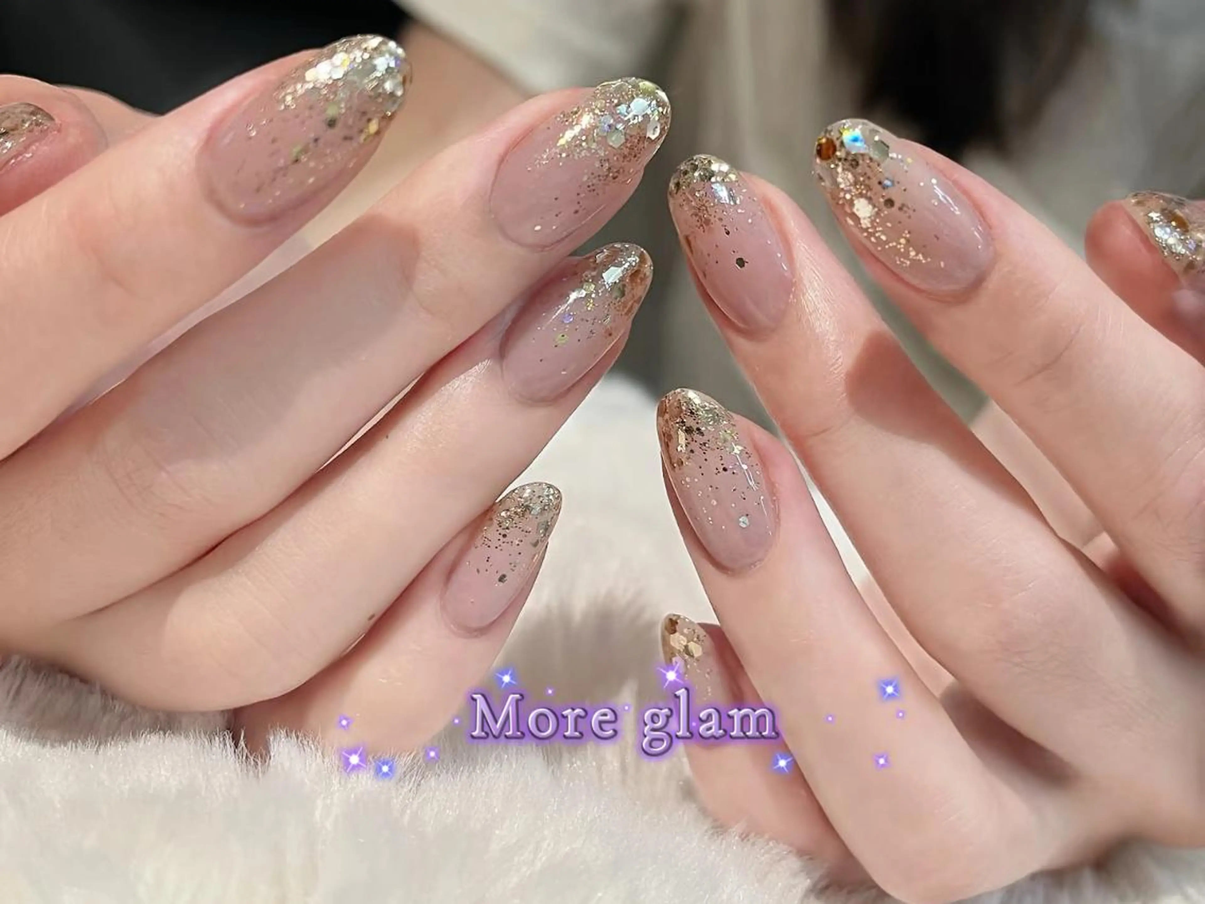 ネイル ボルドー ブラウン フレンチネイル オンブレフレンチ 冬ネイル MoreGlam ネイルのネイルデザイン