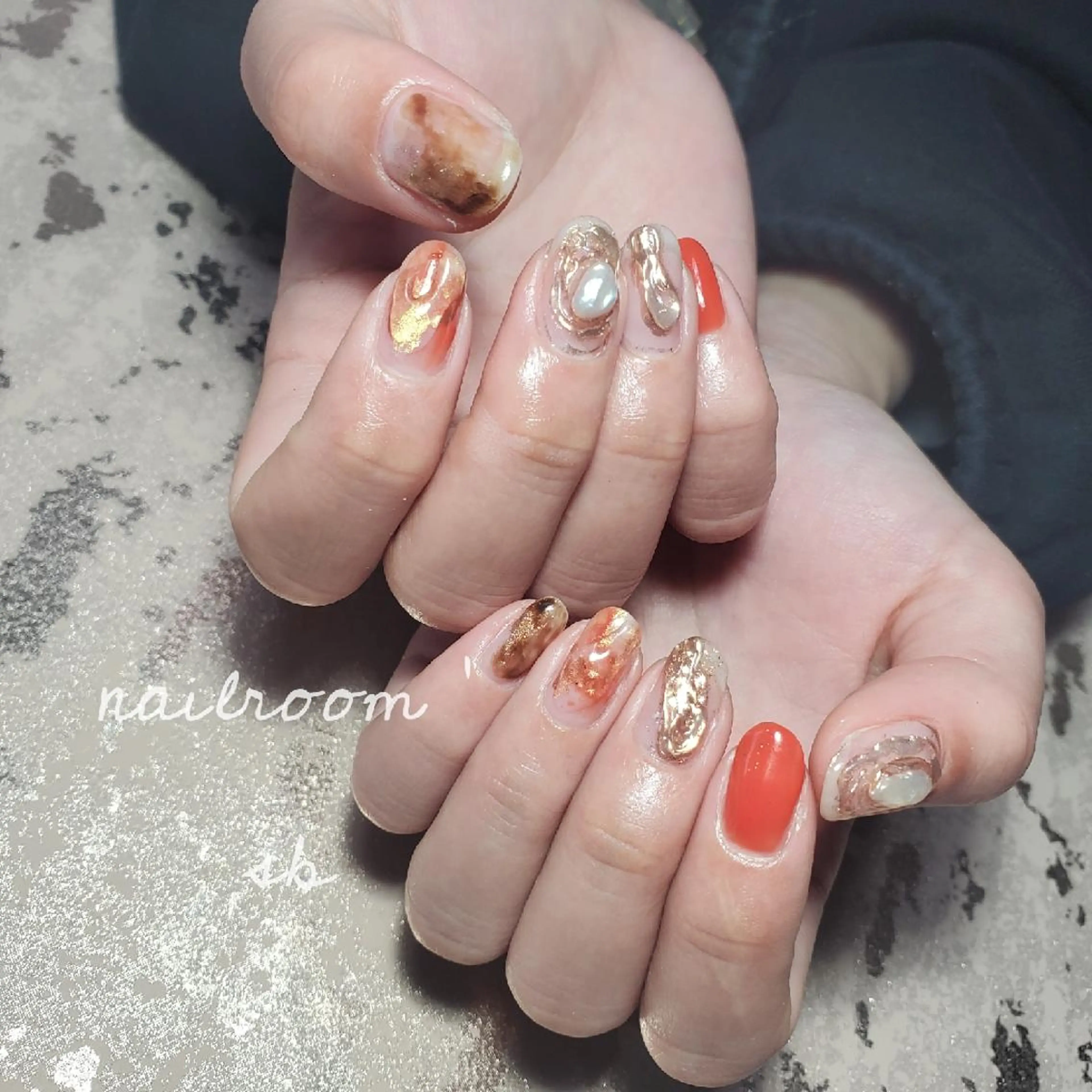 ネイル ハンドネイル nailroom‪ sb‪‪𓈒𓂂𓏸のネイルデザイン